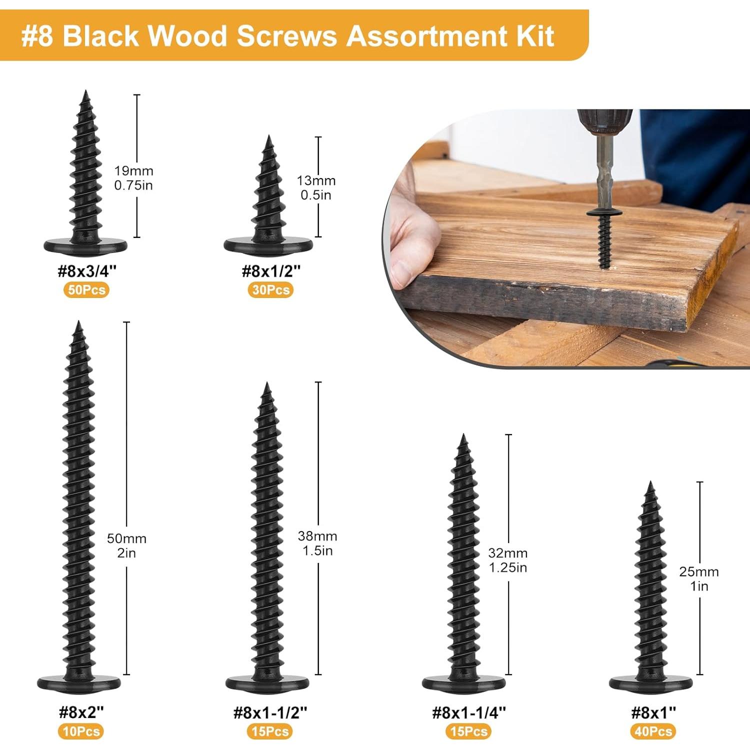 Kit de 160 Tornillos Autoperforantes VGBUY #8 Acero Inoxidable 410