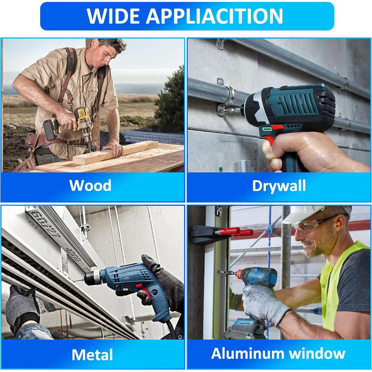 Kit de Tornillos Autoperforantes Acero Inoxidable 400PCS #8#10#14