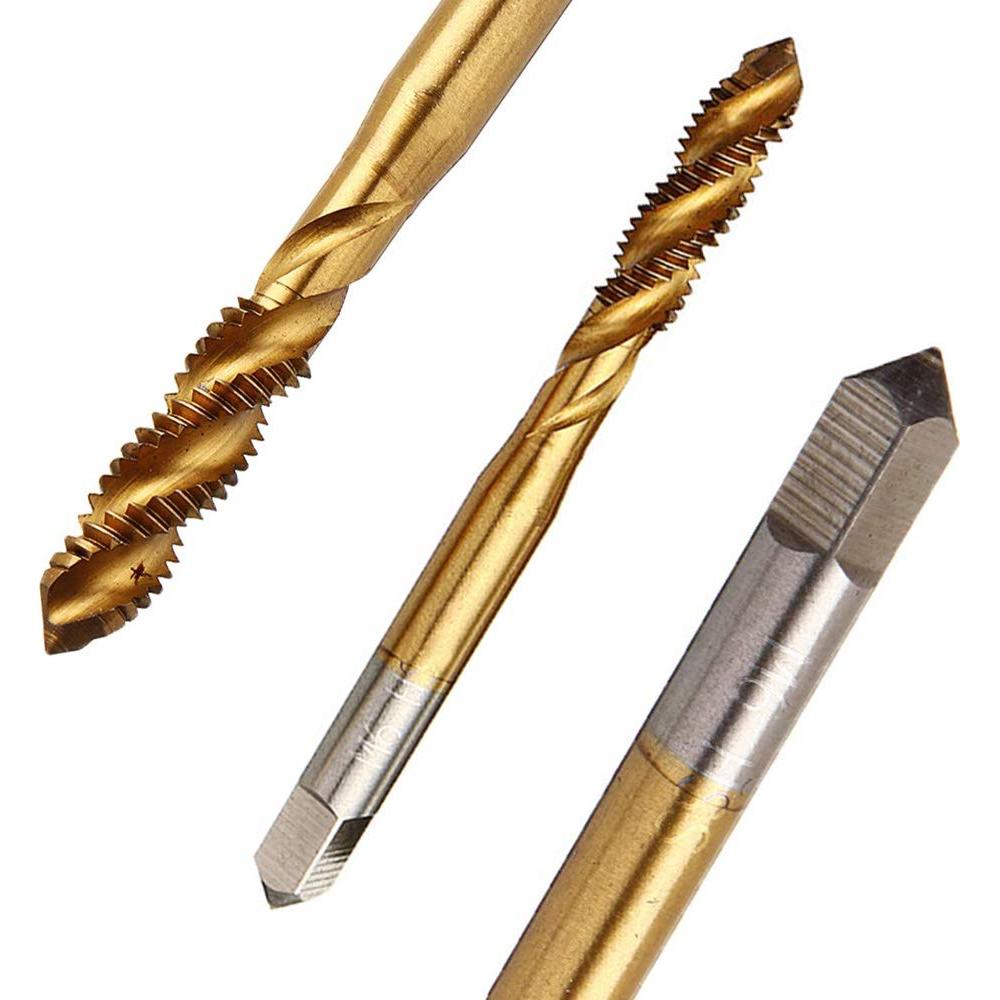 Juego de 9 brocas y machos de roscar Eyech M2 a M12