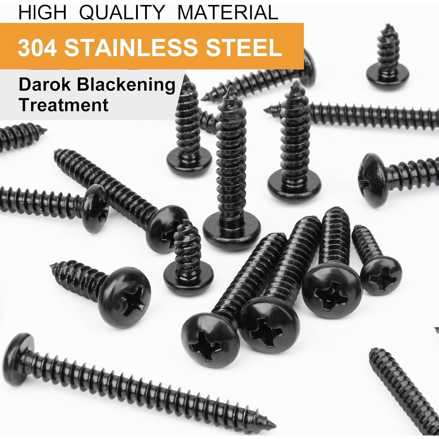 Tornillos de Acero Inoxidable VIGRUE 410Pcs Cabeza Pan Phillips