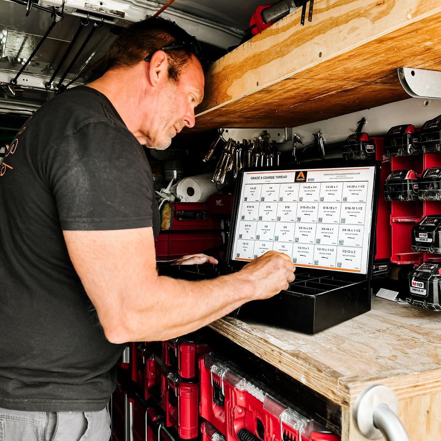 Juego de Tornillos Hexagonales Titan 1275 Piezas Acero Inoxidable