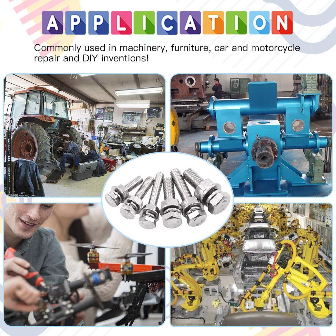 Kit de Tornillos, Tuercas y Arandelas Glarks - 510 Piezas Acero Inoxidable