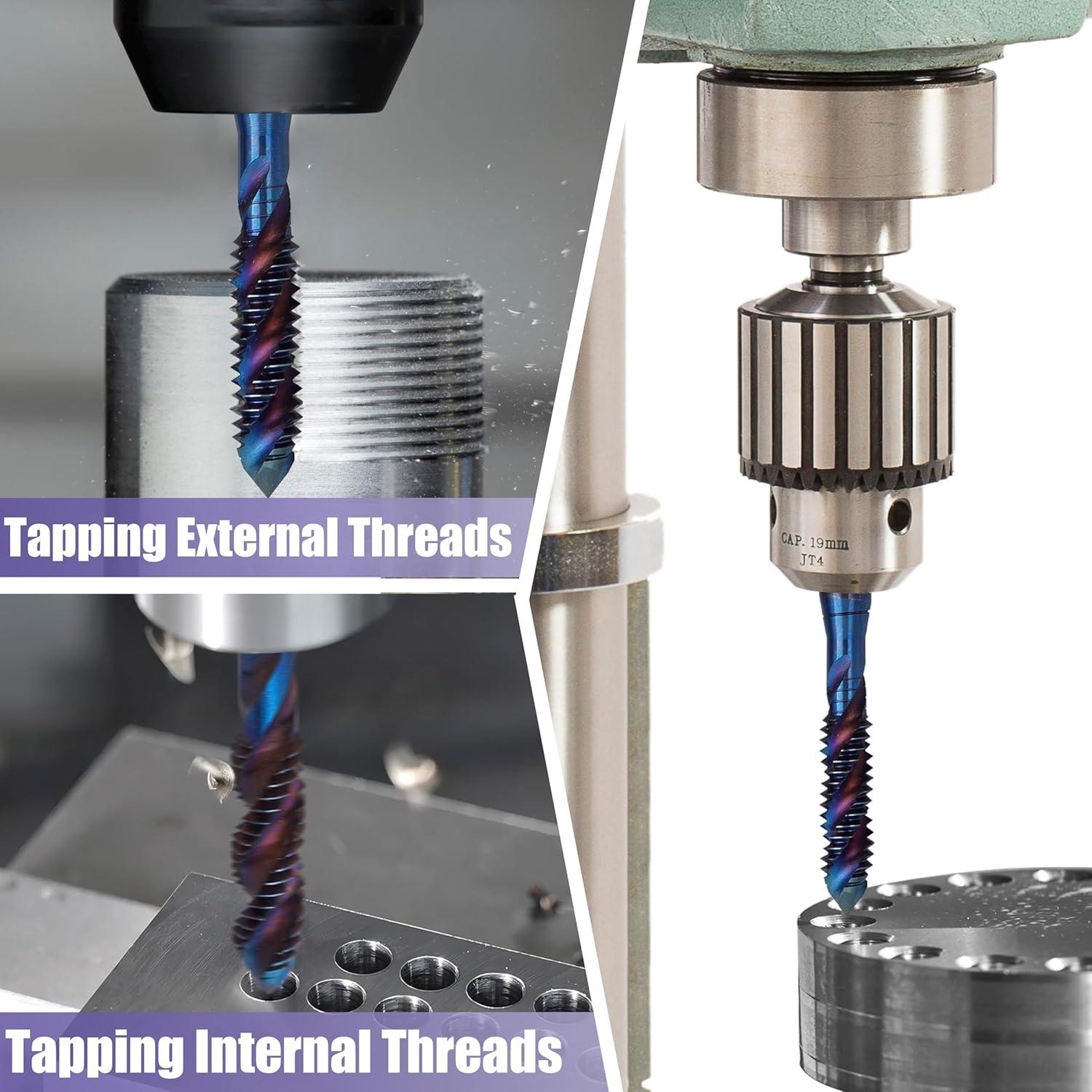 Juego de Brocas de Rosca Yakamoz HSS 6 Piezas SAE 6-32 a 1/4