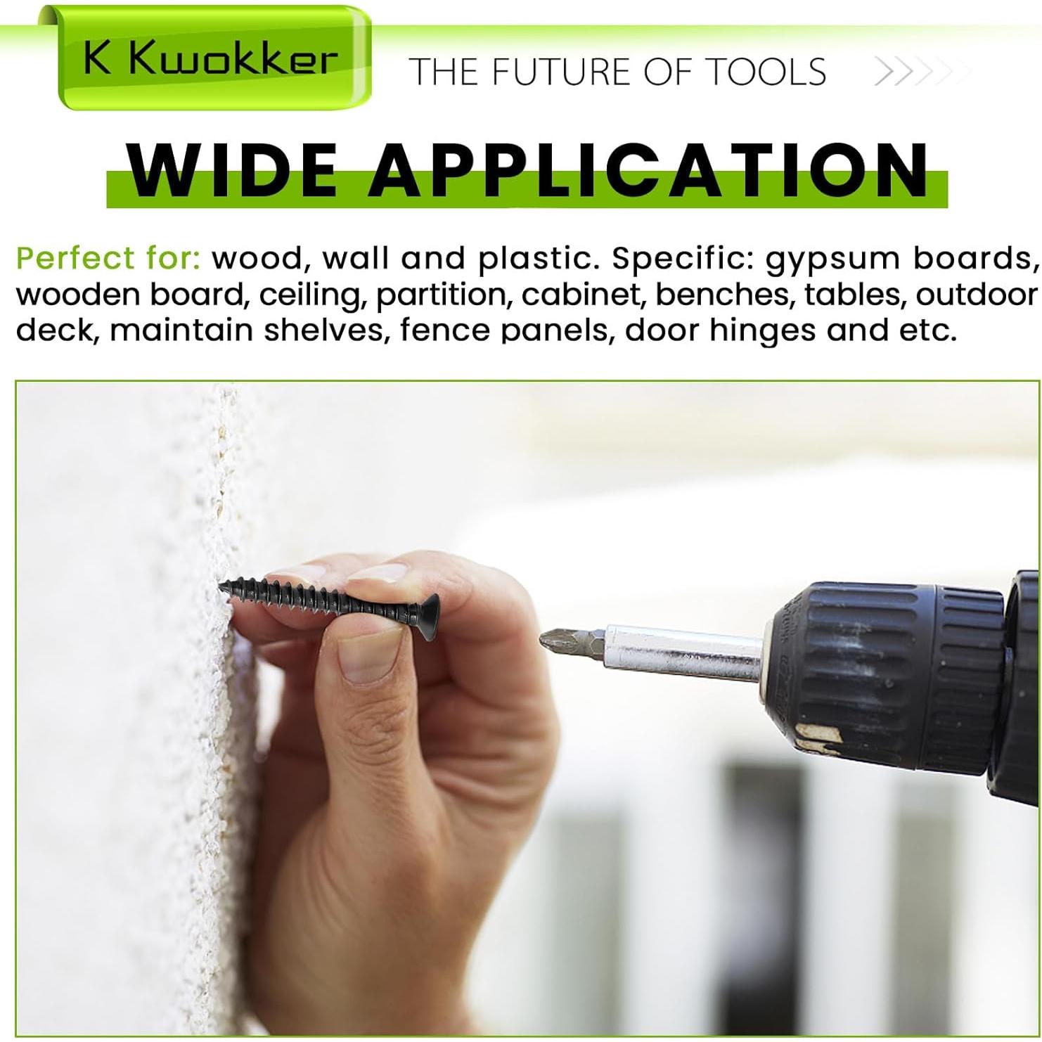 Kit de Tornillos Autoperforantes K Kwokker 512 Pcs M3 M4 M5