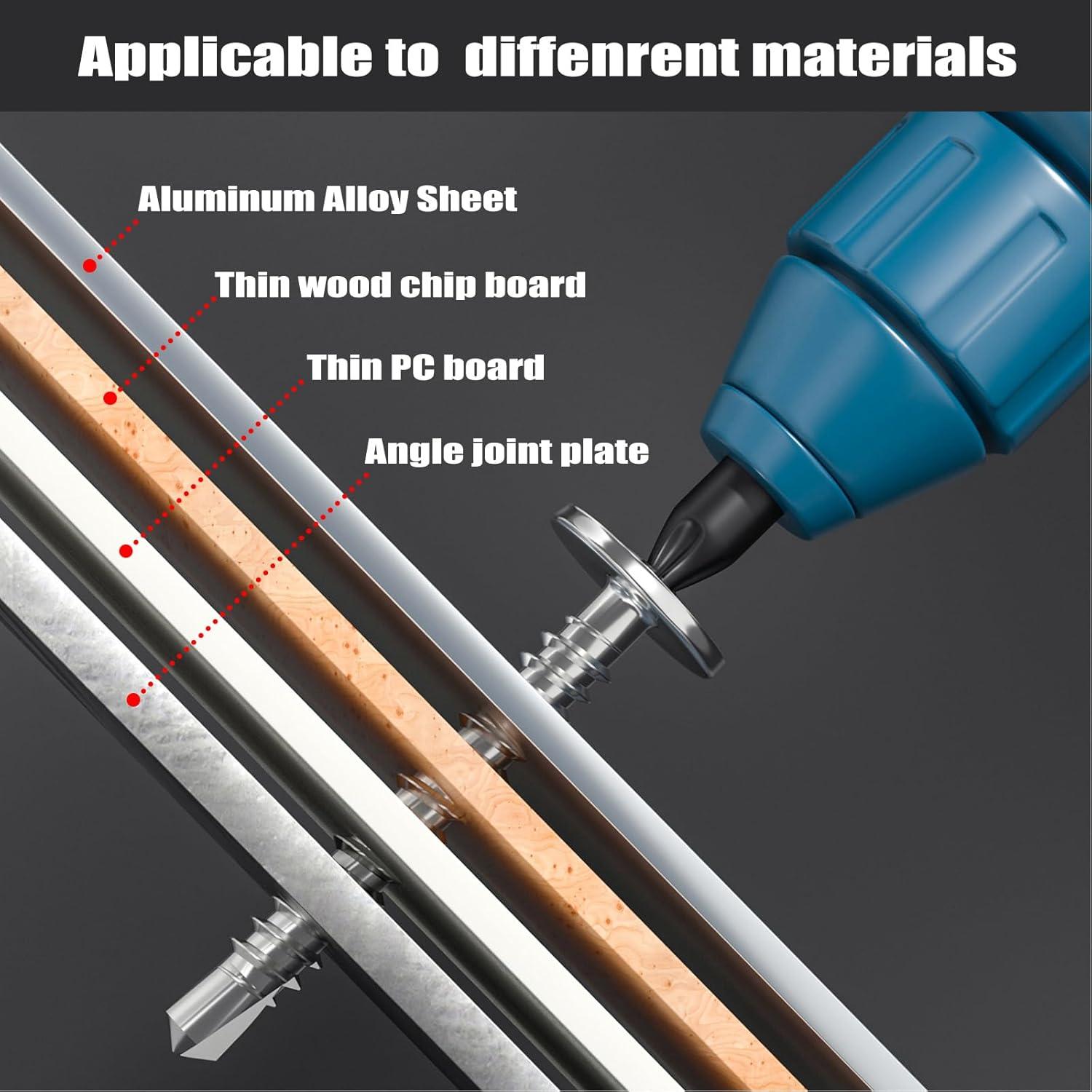 Kit de Tornillos Autoperforantes VGBUY 180 Piezas Acero Inoxidable