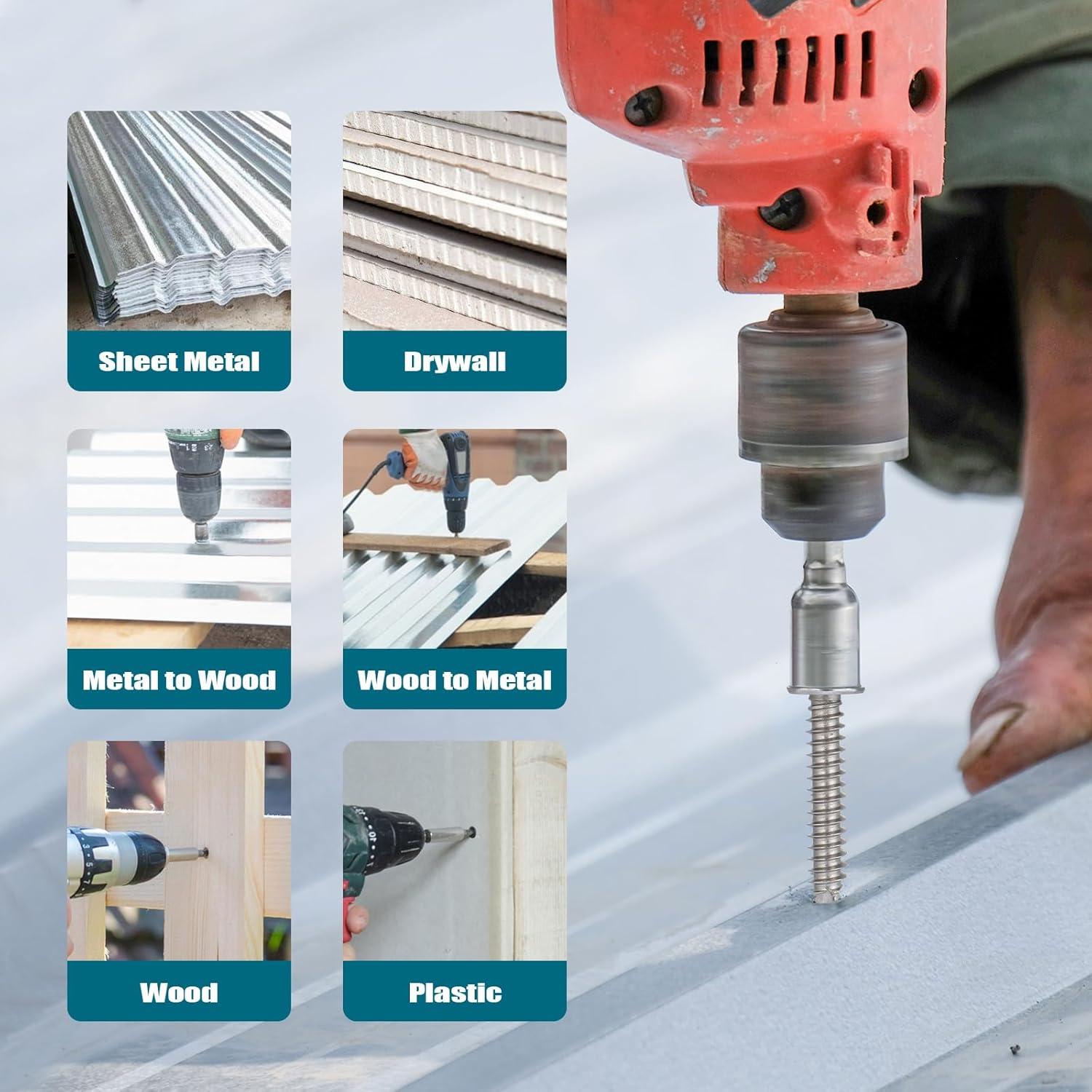 Kit de Tornillos Autoperforantes SATANTECH 370 Pcs Acero Inoxidable