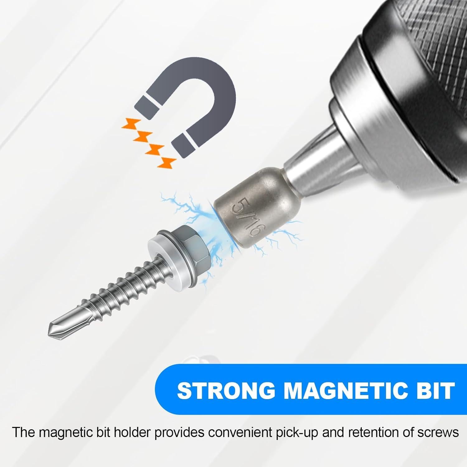 Kit de Tornillos Autoperforantes FMhotu 300 Piezas para Metal