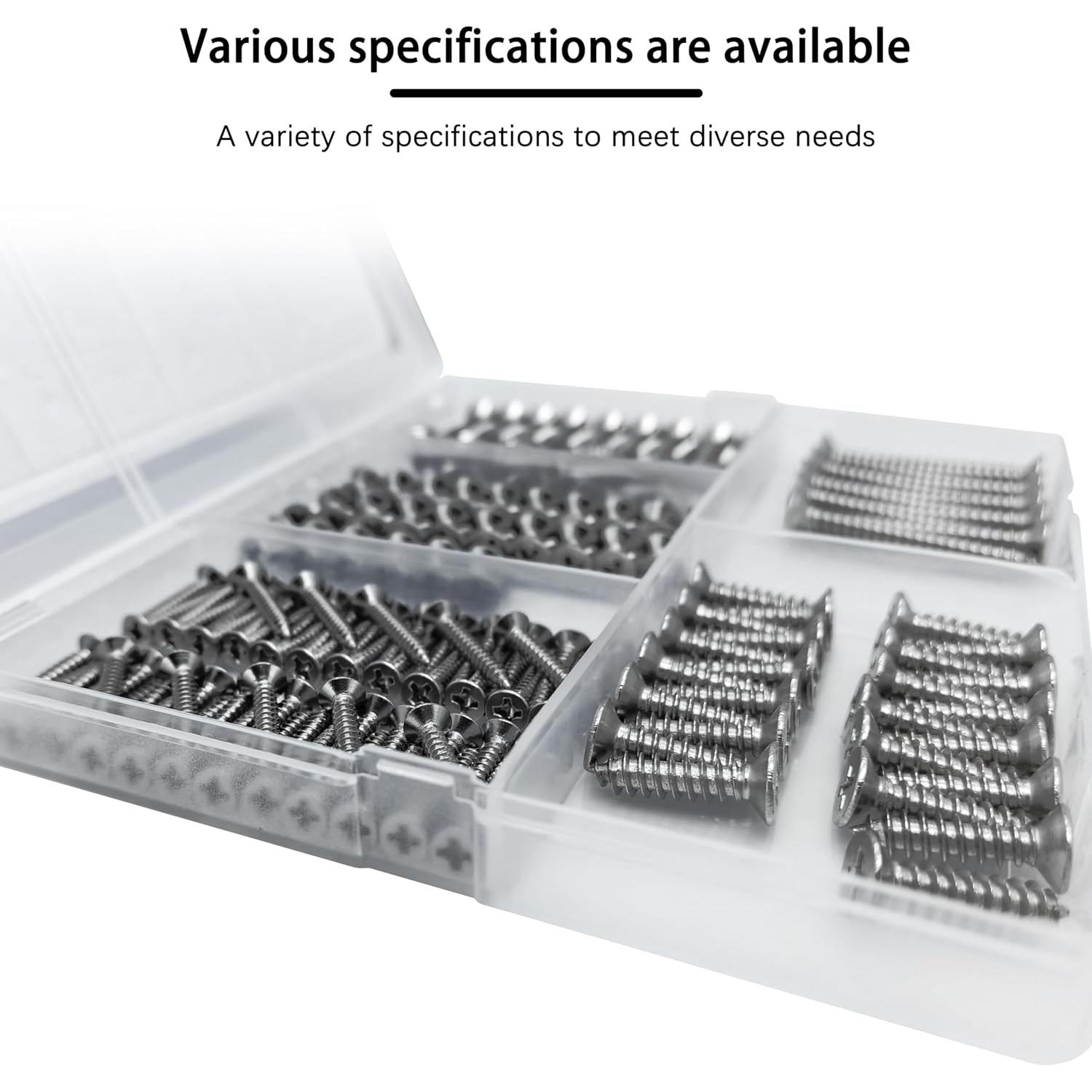 Kit de Tornillos de Acero Inoxidable INDPROD 175 Piezas