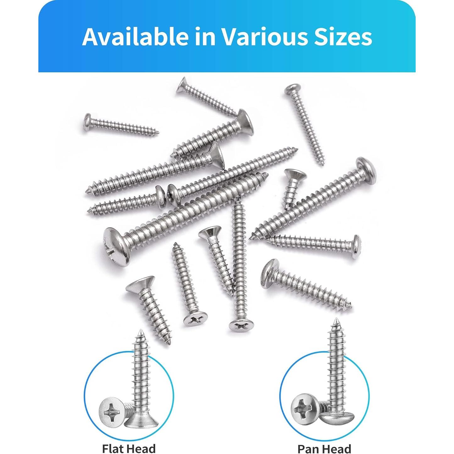 Conjunto de Tornillos Autorroscantes DIVANC 580 Piezas M3/M4/M5/M6