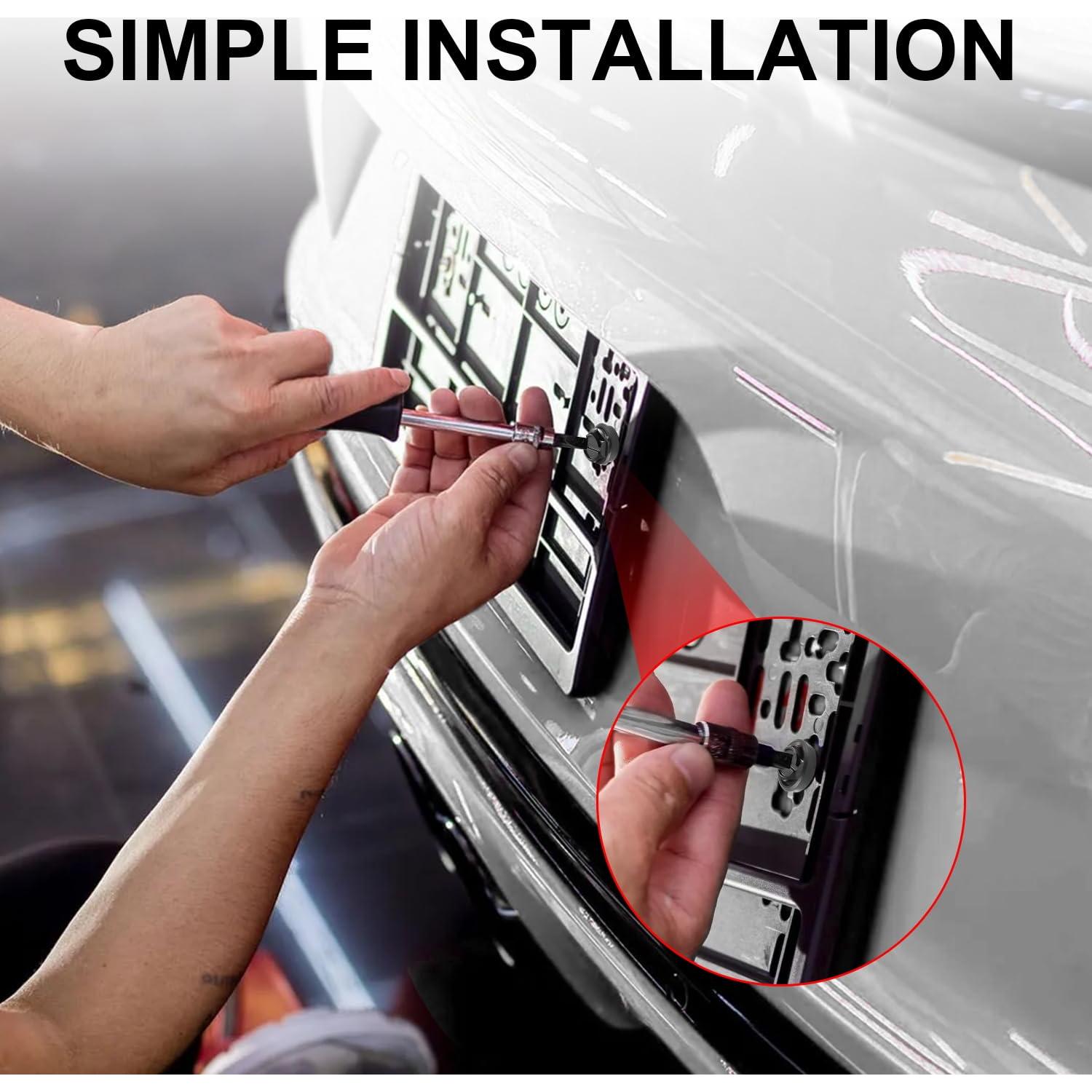 Tornillos para Placas de Licencia LivTee Acero Inoxidable 4 Pcs