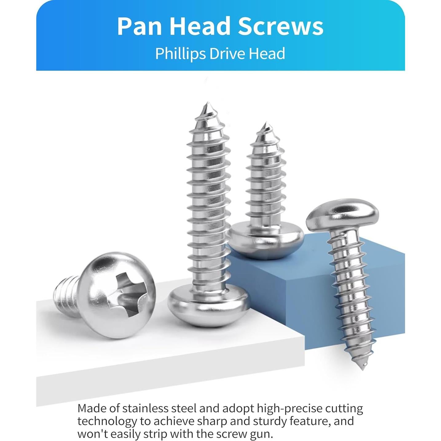 Juego de Tornillos de Acero Inoxidable DIVANC 520 Pcs 18 Tamaños