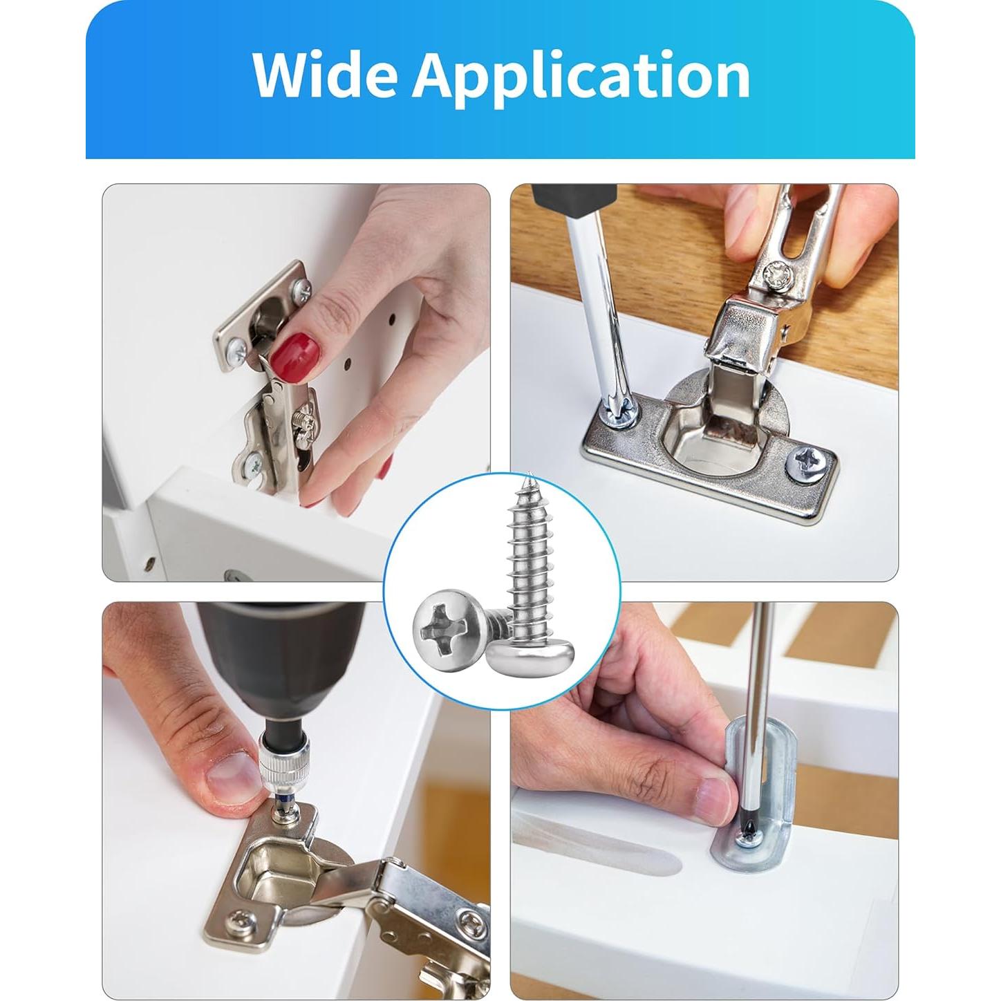 Juego de Tornillos de Acero Inoxidable DIVANC 520 Pcs 18 Tamaños