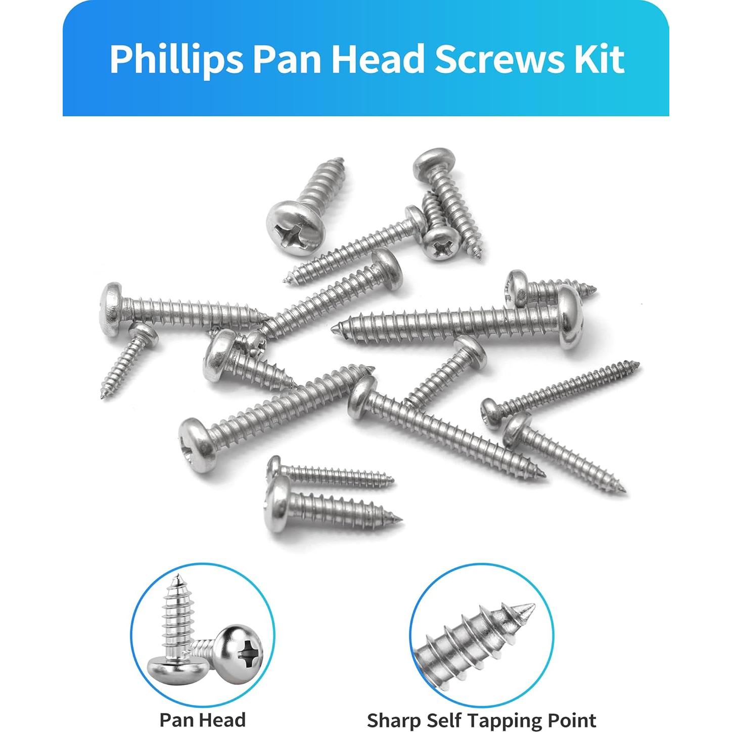 Juego de Tornillos de Acero Inoxidable DIVANC 520 Pcs 18 Tamaños