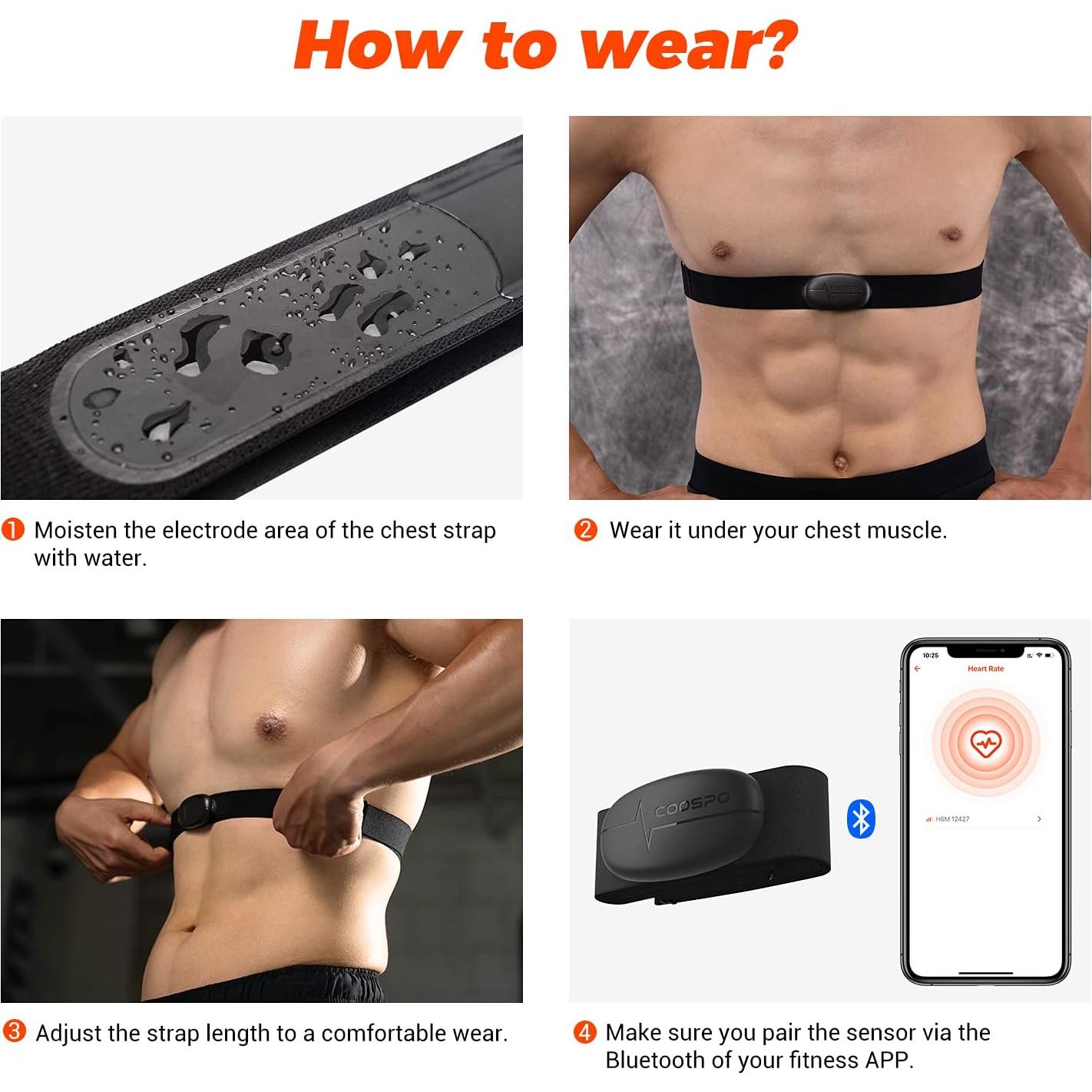 Monitor de Frecuencia Cardíaca COOSPO H6M Bluetooth IP67