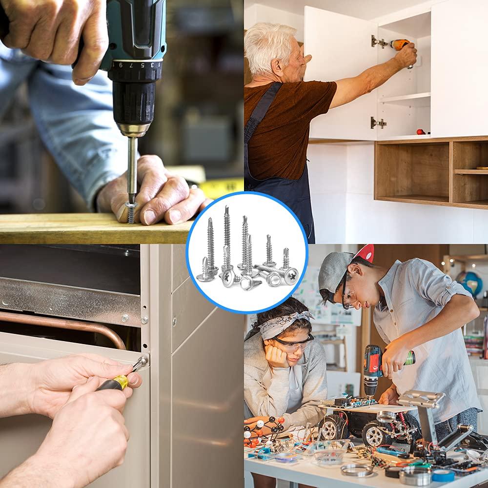 Tornillos Autoperforantes CGBOOM 420pcs Acero Inoxidable 410