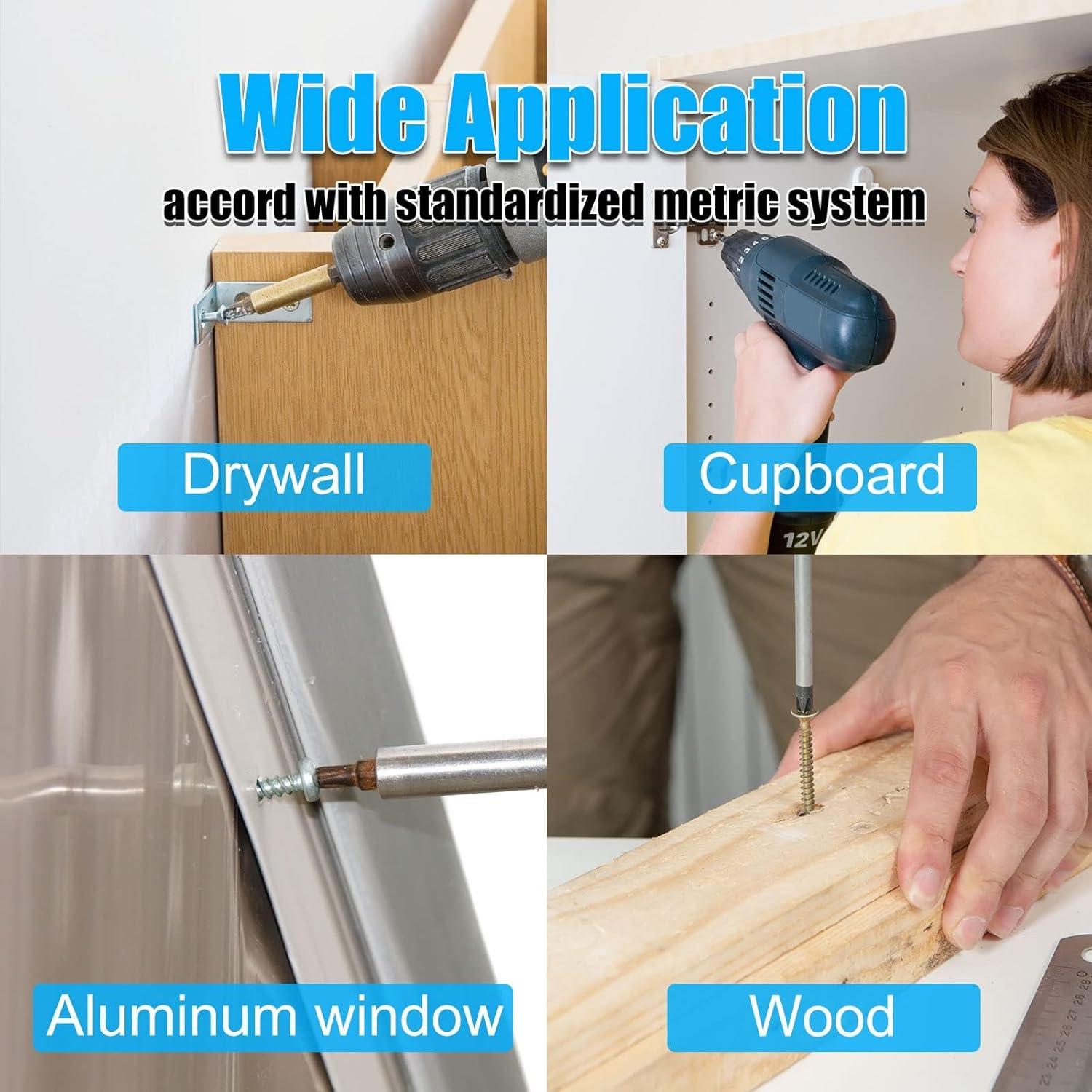 Kit de Tornillos Autoperforantes M6 M5 M4 M3 - 815pcs Acero Inoxidable