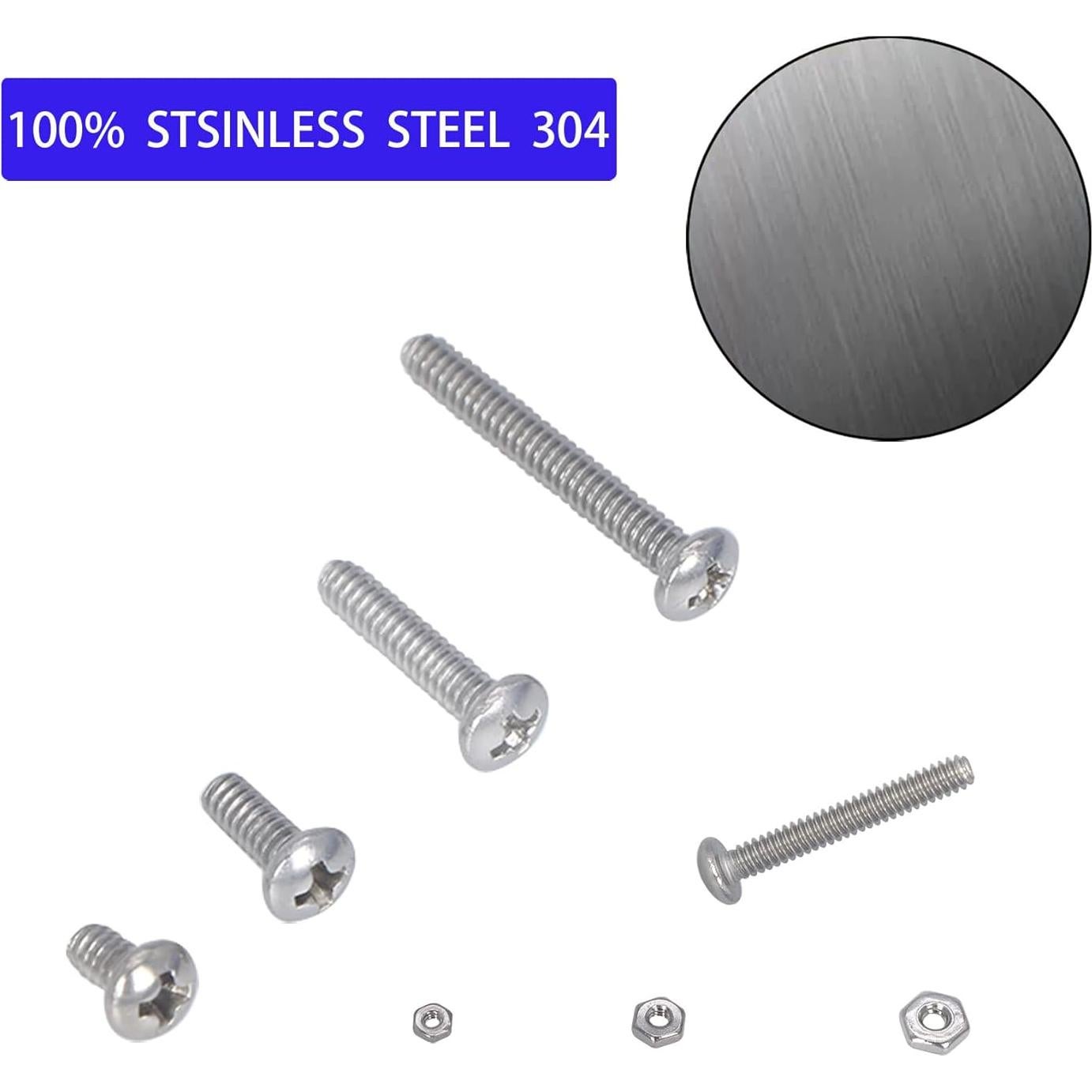 Kit de Tornillos de Máquina Acero Inoxidable 304 390Pcs