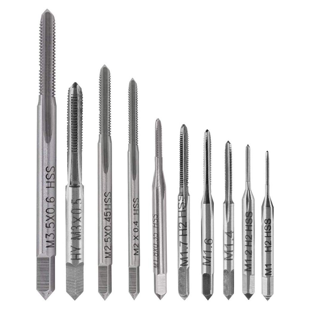 Juego de 10 Grifos Métricos Yakamoz M1 a M3.5 para Relojes