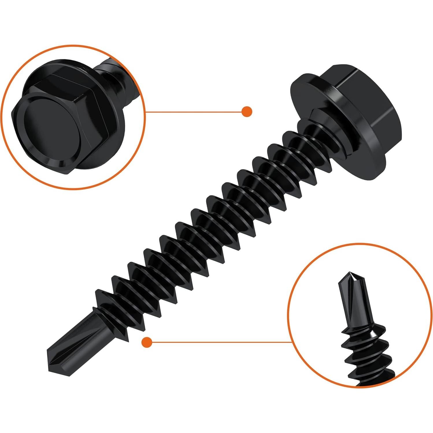 Tornillos autorroscantes #8 MAKERS BOLT 180 pcs acero inoxidable