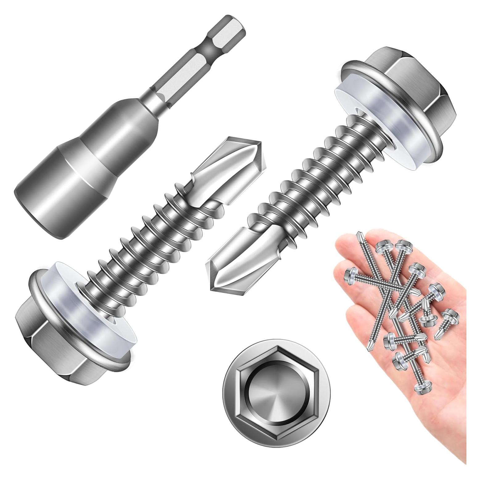 Tornillos Autoperforantes Marysino #12 x 2.54 cm Acero Inoxidable