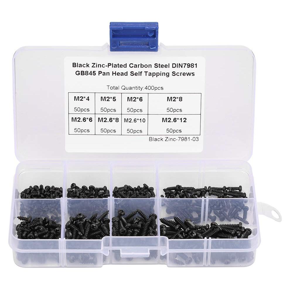 Tornillos autorroscantes Vikye 400 Pcs acero inoxidable M2