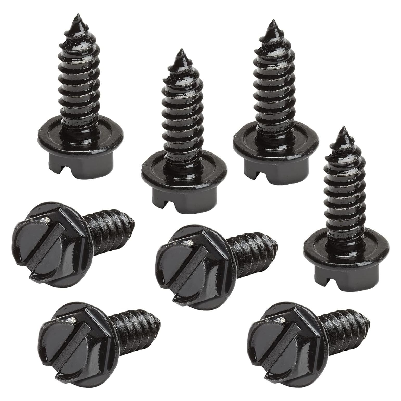 Kit de Tornillos para Placas de Licencia OttoSpeed - 8 Piezas Negros