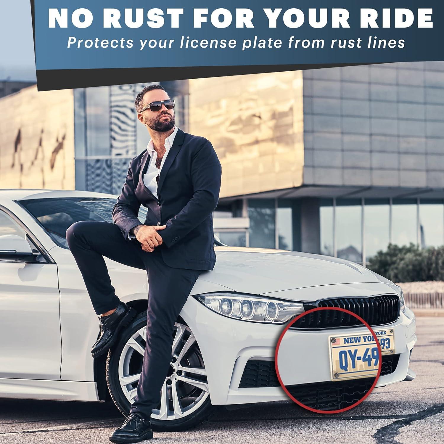 Kit de Tornillos para Placas de Licencia OttoSpeed - 8 Piezas Negros