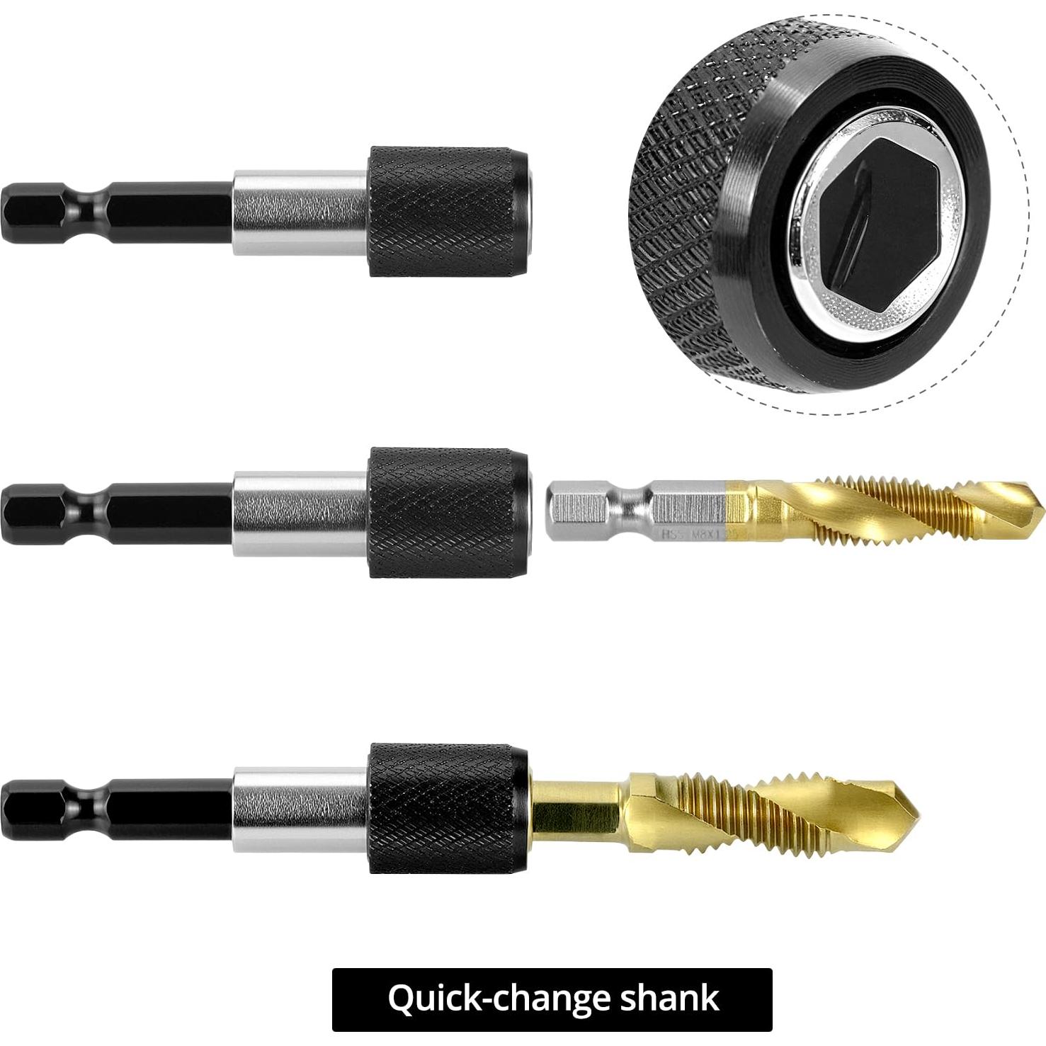 Juego de Brocas HSS QWORK 13 Piezas Métricas y SAE