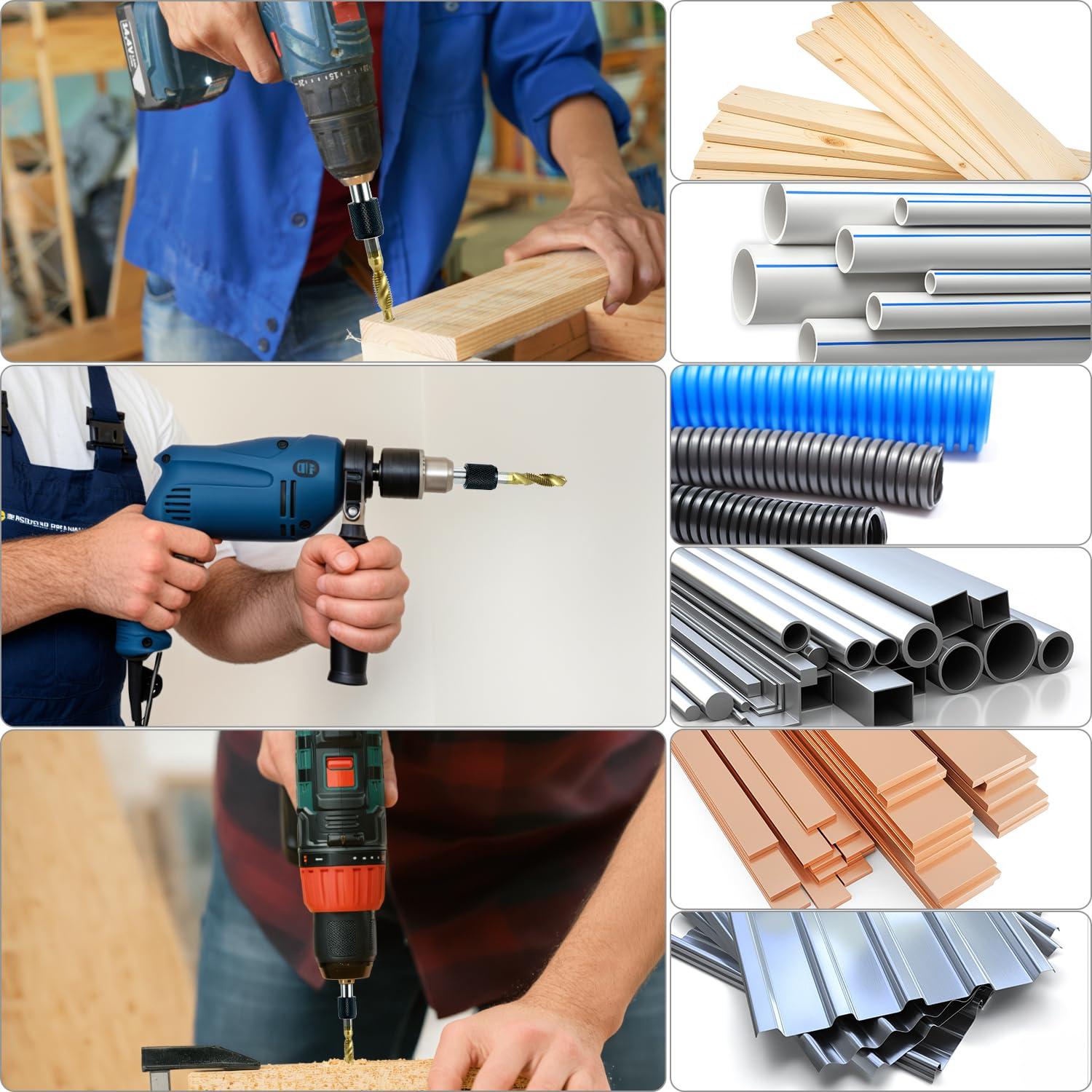 Juego de Brocas HSS QWORK 13 Piezas Métricas y SAE