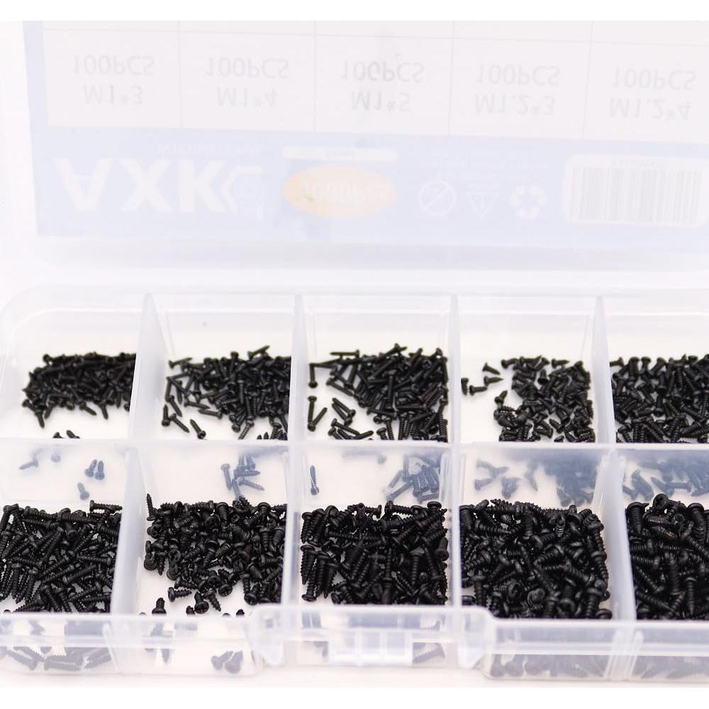 Kit de 1000 Tornillos Autoperforantes AXK M1/M1.2/M1.4/M1.7