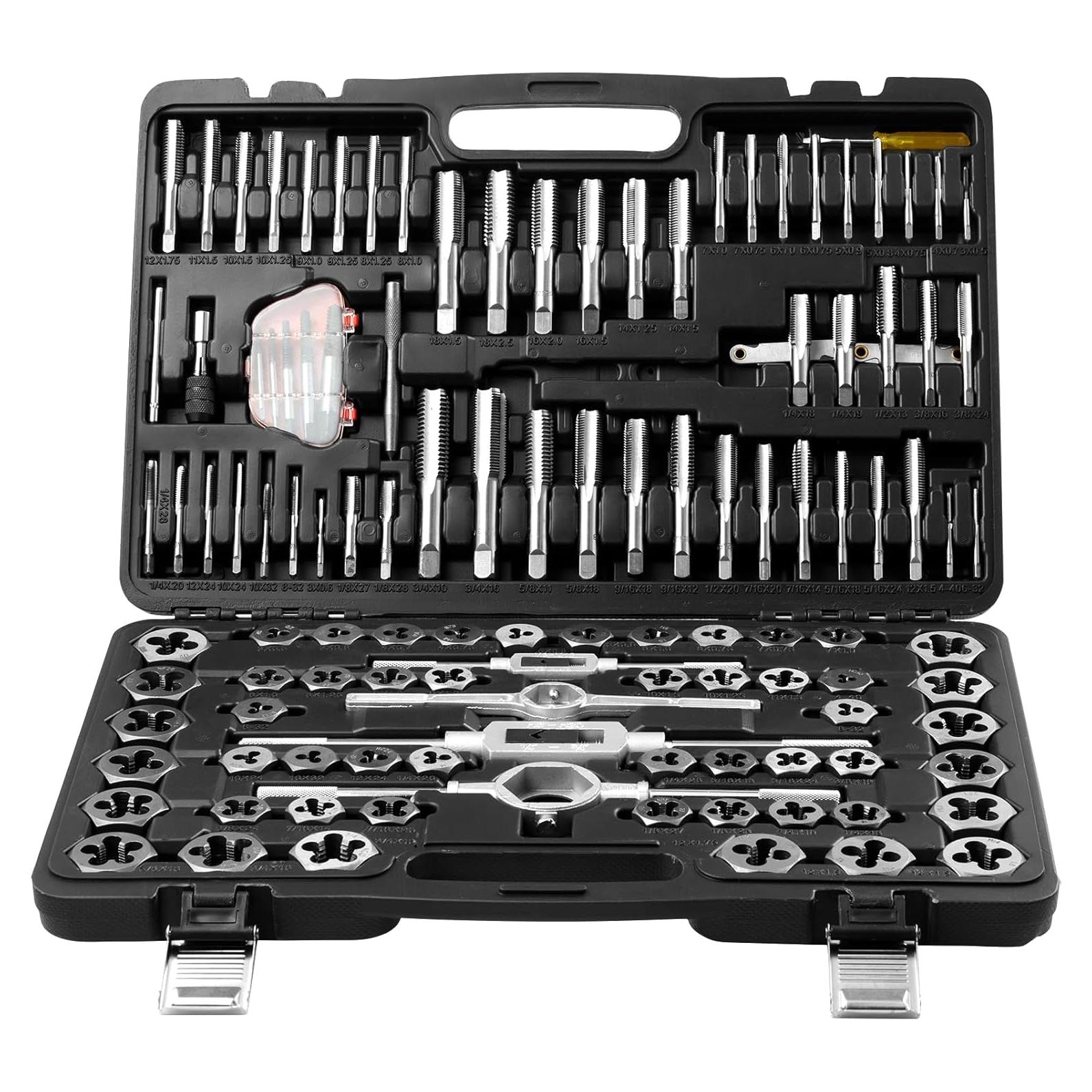 Juego de Machos y Matrices VEVOR 116 Piezas Acero Métrico