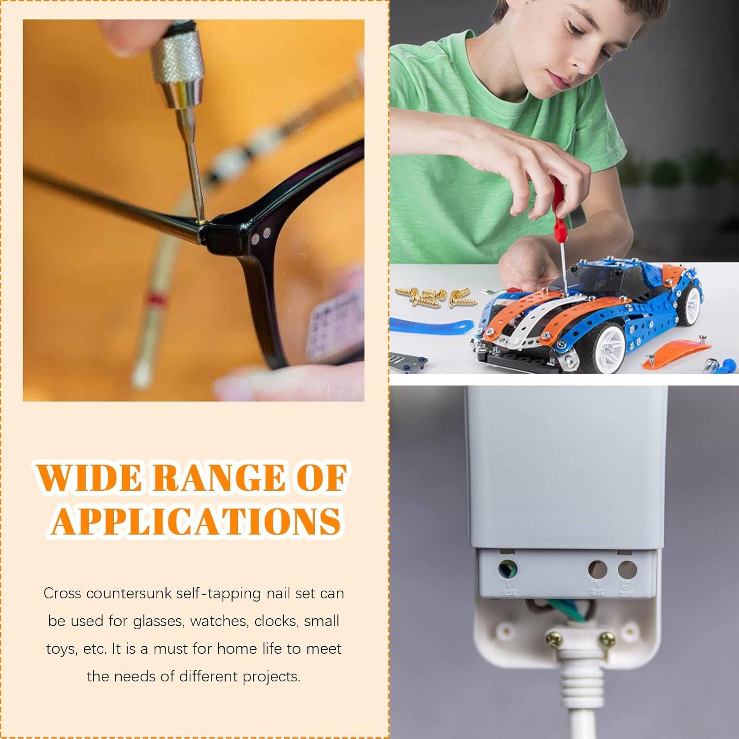 Kit de Tornillos M2 M2.6 Rustark 1300Pcs para Madera 5-16mm