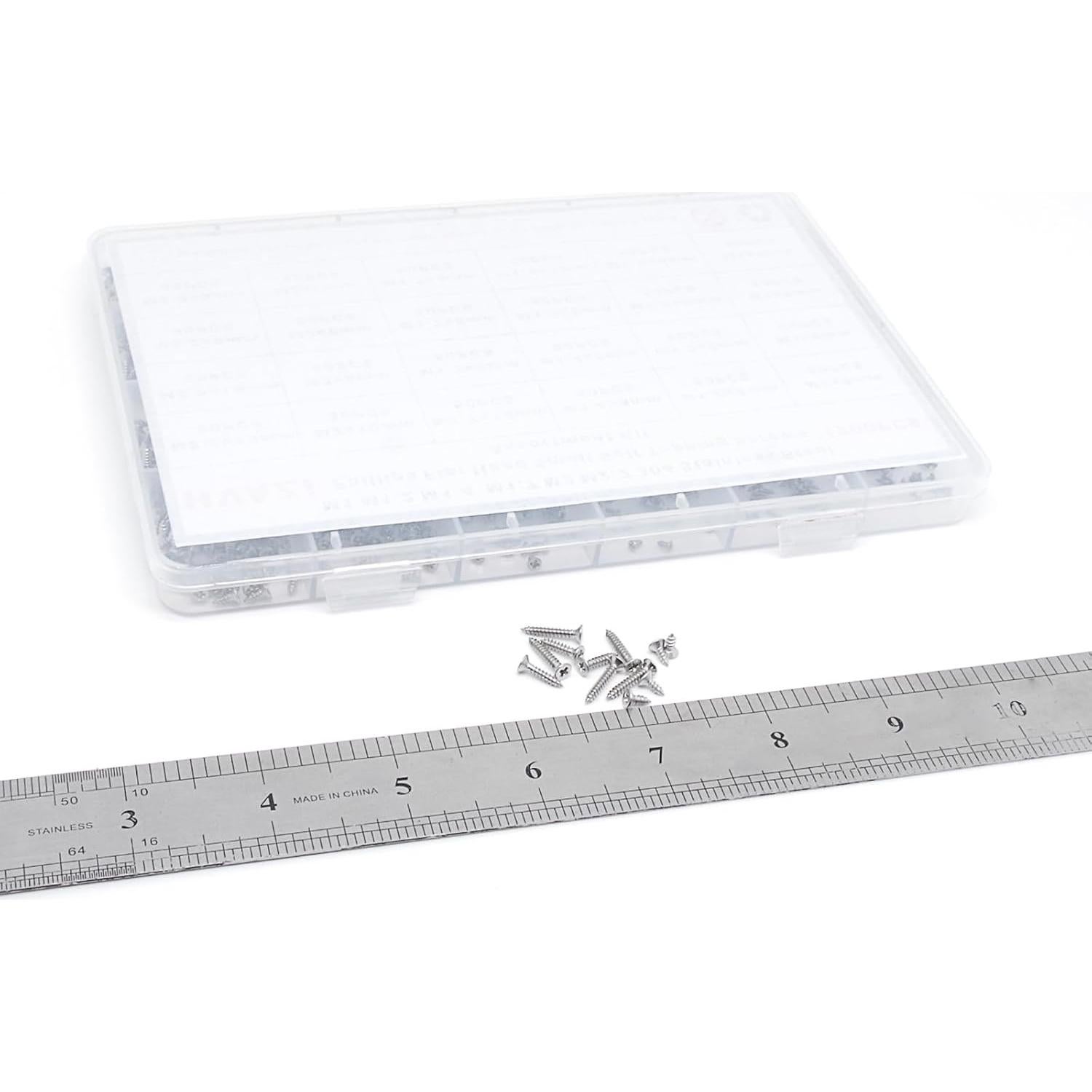 Kit de Surtido 1200 Tornillos Autoperforantes HVAZI M1 M2.2