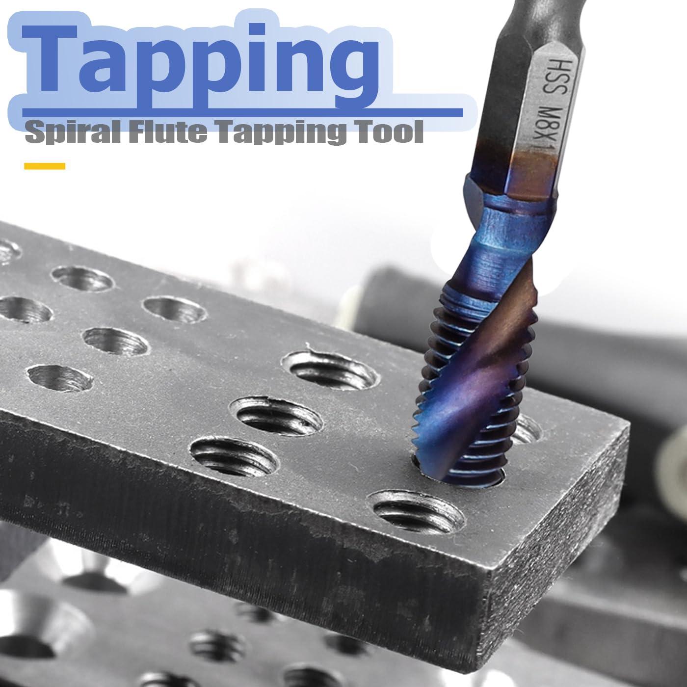 Juego de Brocas de Rosca HSS Mesee 6 Piezas 3 en 1