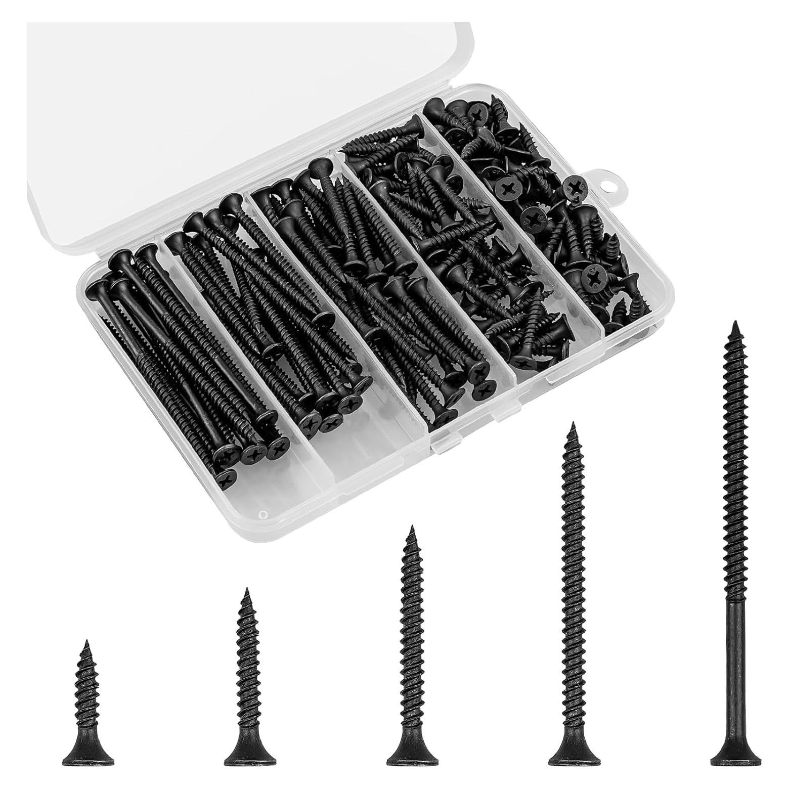 Kit de Tornillos de Madera FVOLREM 168 PCS Acero al Carbono