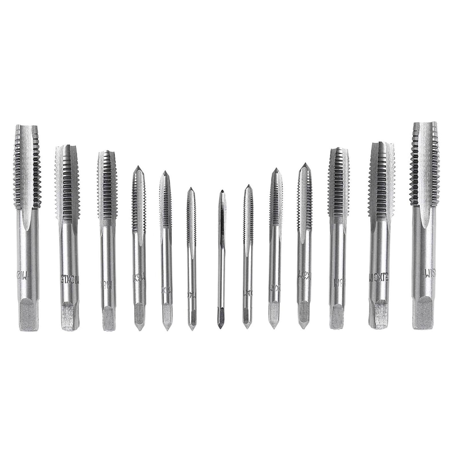 Juego de Machos de Rosca Métrica QISF M3-M12 14 Piezas