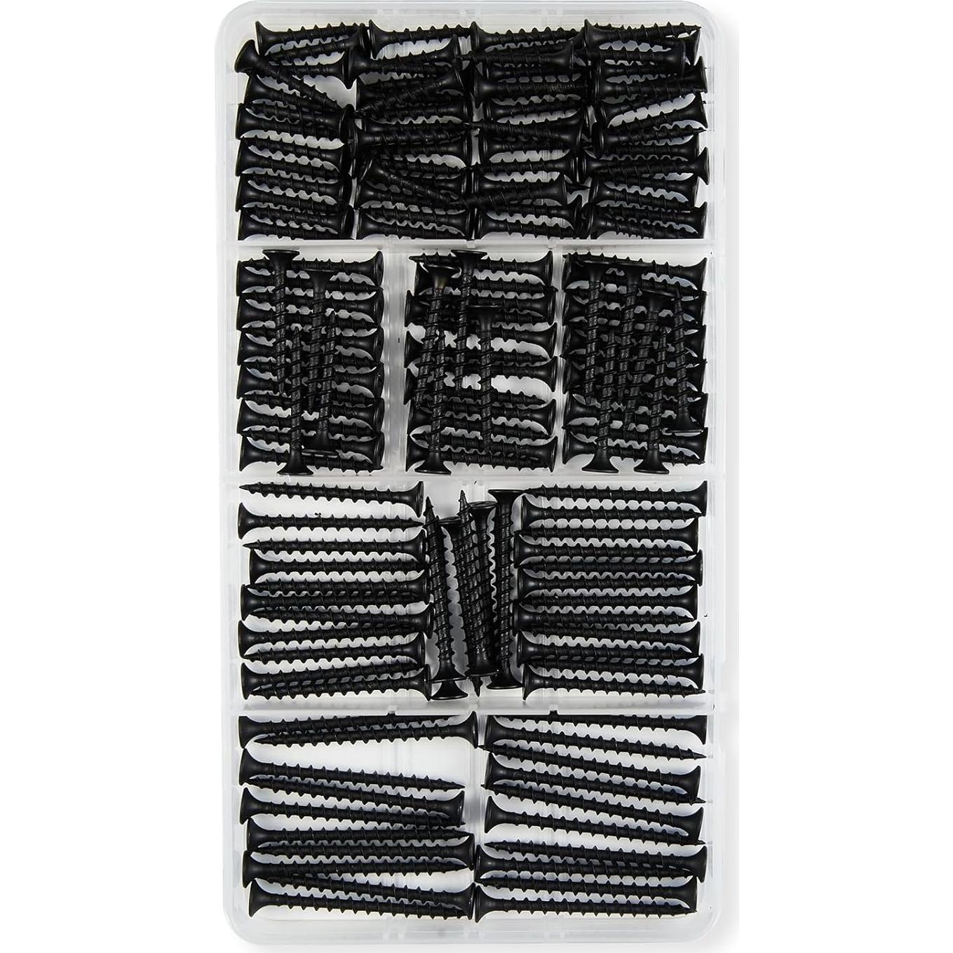 Tornillos de Madera Negros Sanfeng 166 Piezas Autoperforantes