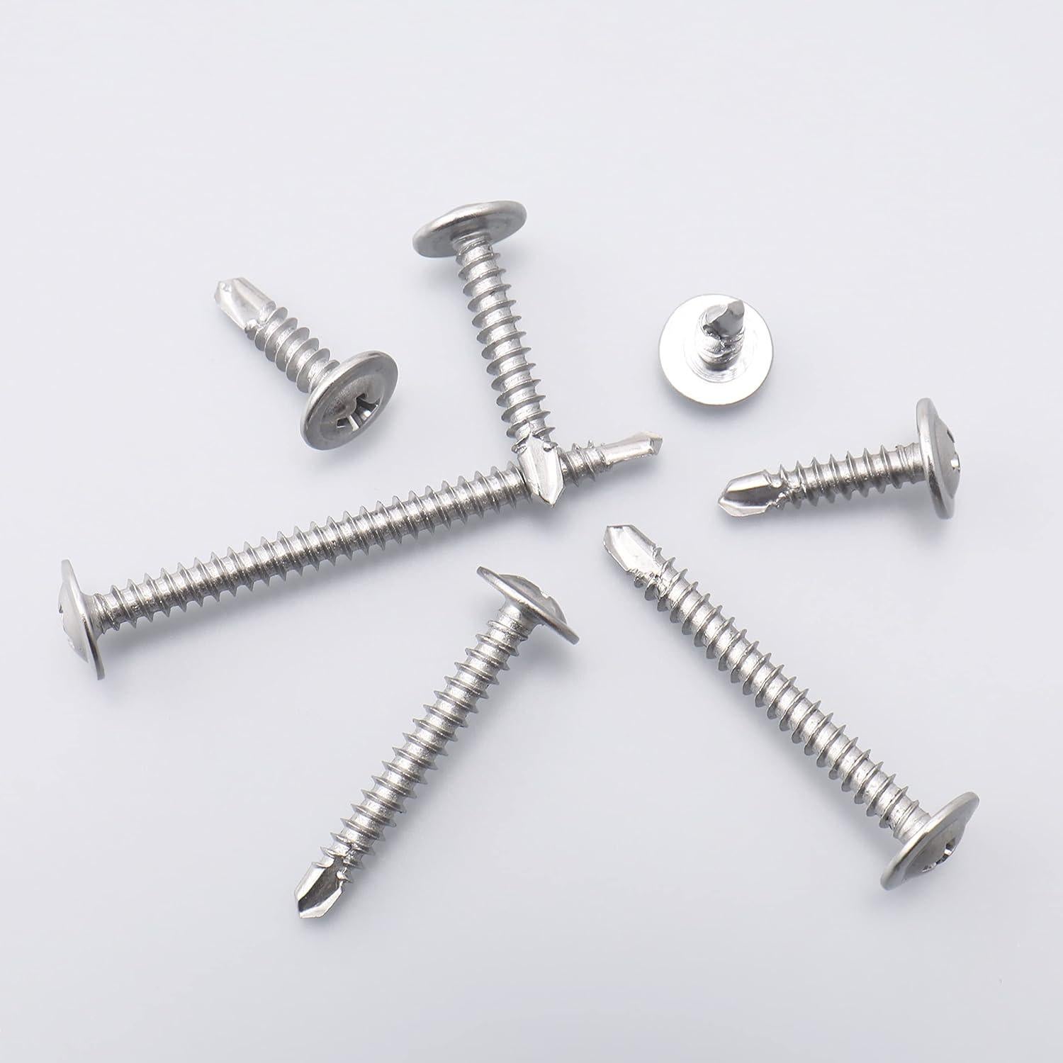 Kit de Tornillos Autoperforantes JEGONFRI 145 pcs Acero Inoxidable