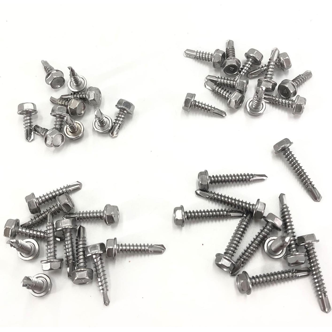 Set de 155 Tornillos de Acero Inoxidable 410 QSJ Cabeza Hexagonal