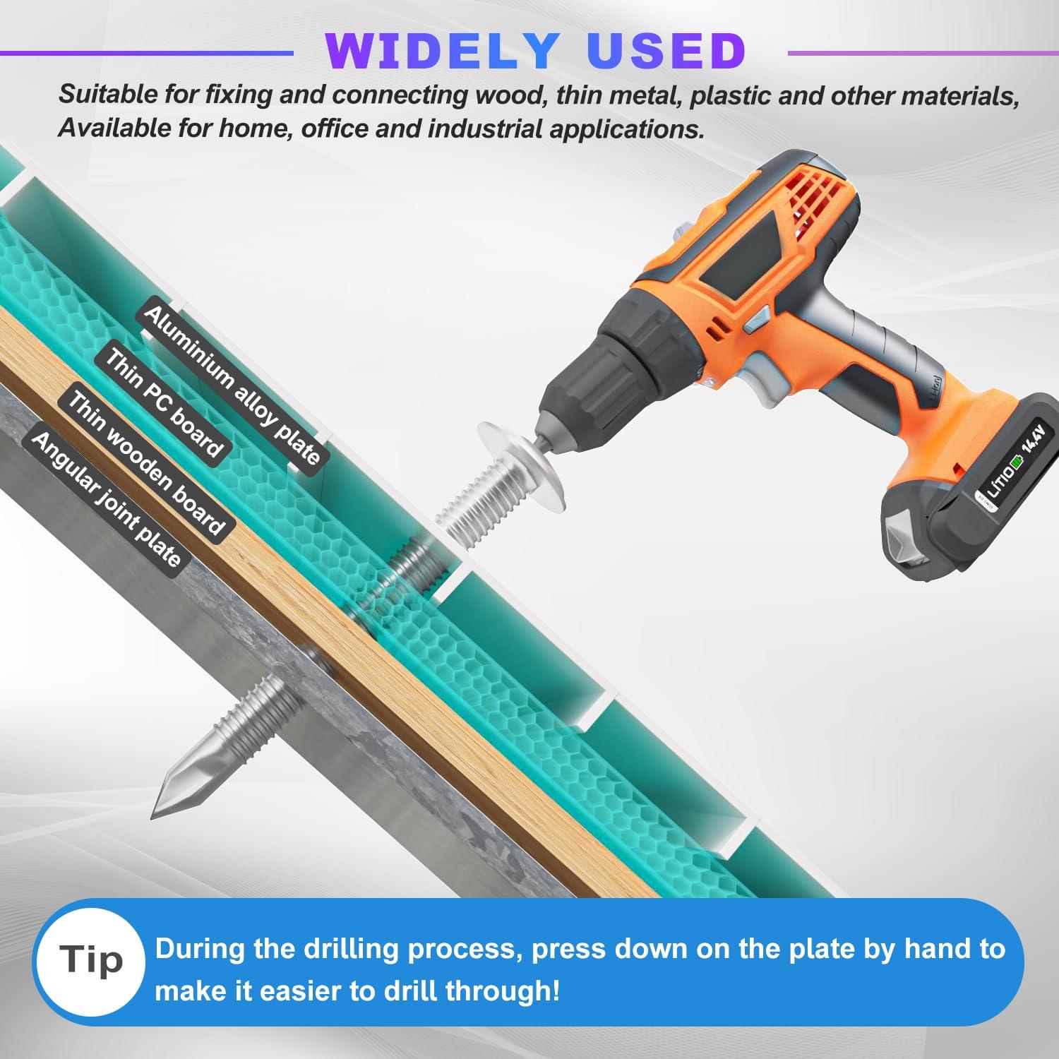 Tornillos Autoperforantes de Acero Inoxidable mxuteuk 440PCS