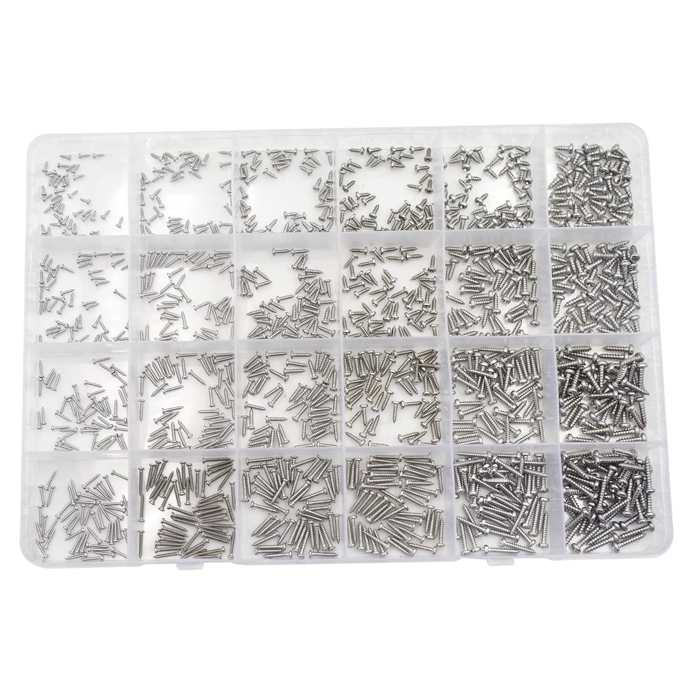 Kit de Surtido de Tornillos Autoperforantes HVAZI 1200PCS