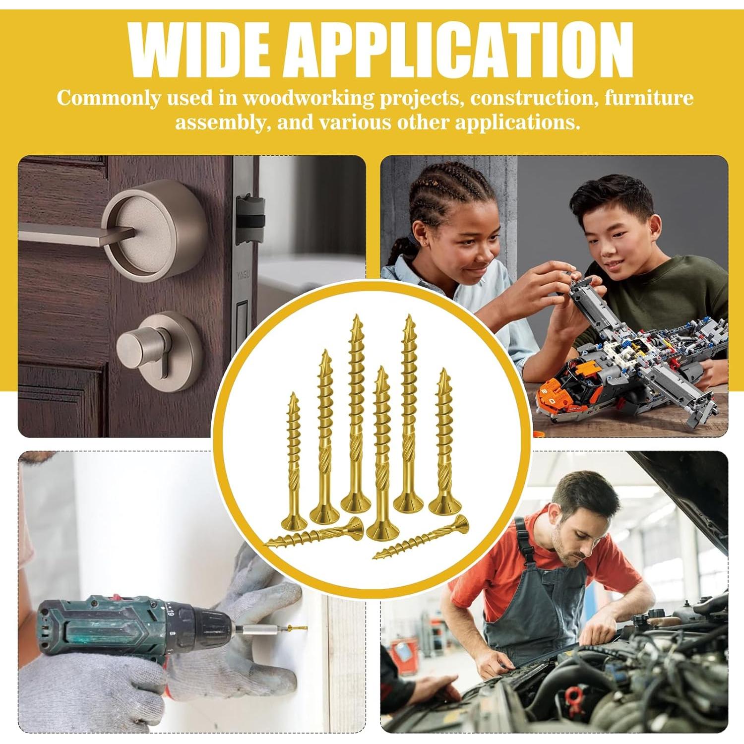 Kit de Tornillos de Madera Bonost 450 Piezas Variados