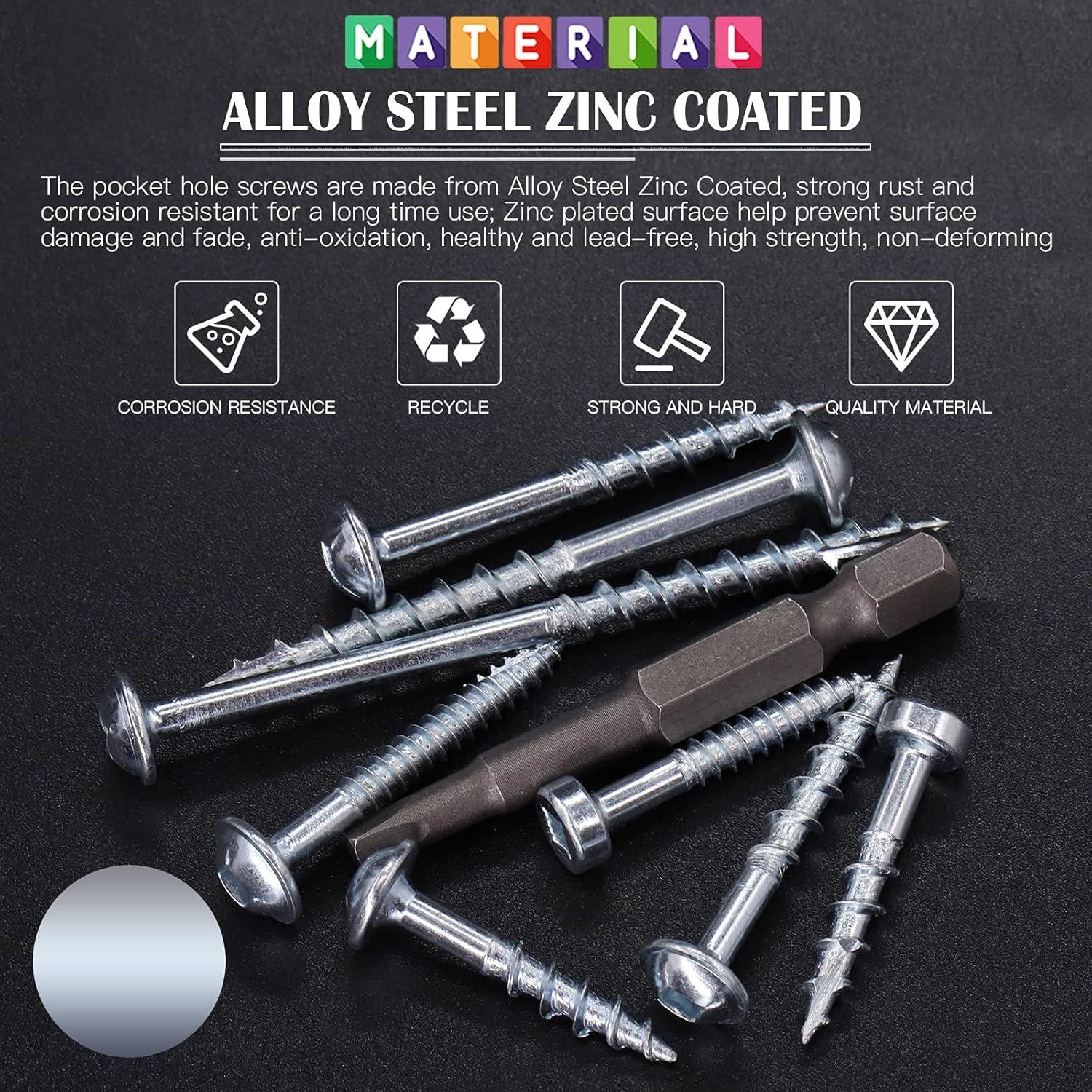 Conjunto de Tornillos Autoperforantes Glarks 160Pcs #8 Rosca Gruesa