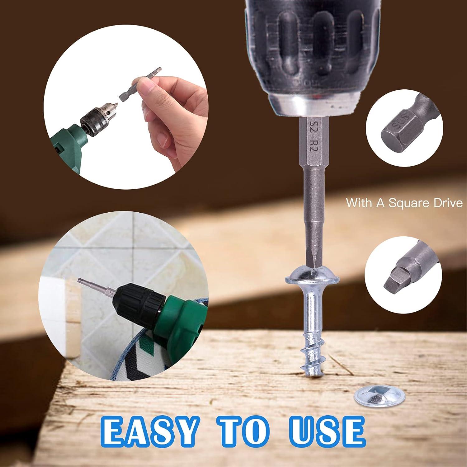 Conjunto de Tornillos Autoperforantes Glarks 160Pcs #8 Rosca Gruesa