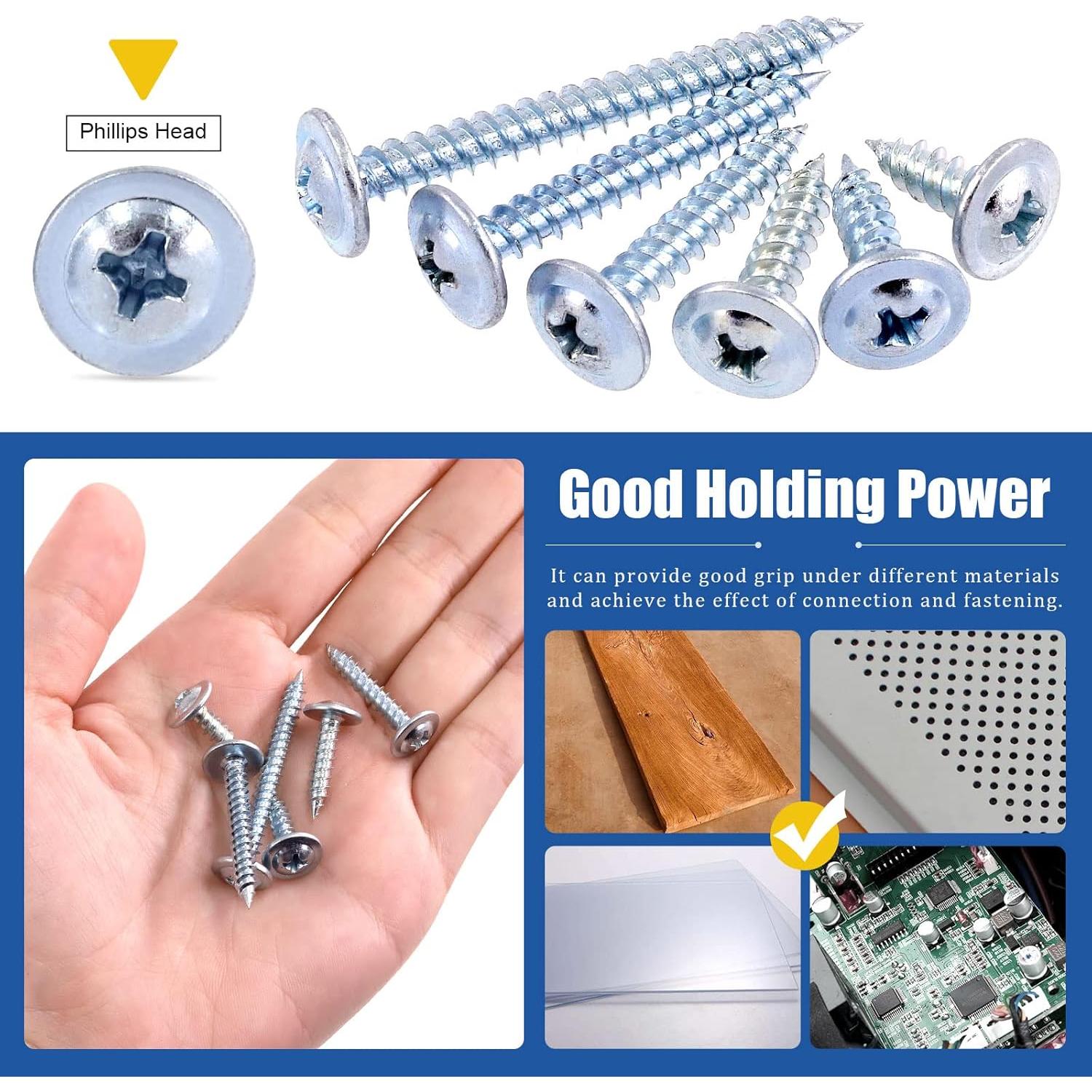 Kit de Tornillos Autoperforantes Glarks 180Pcs #8 Galvanizados