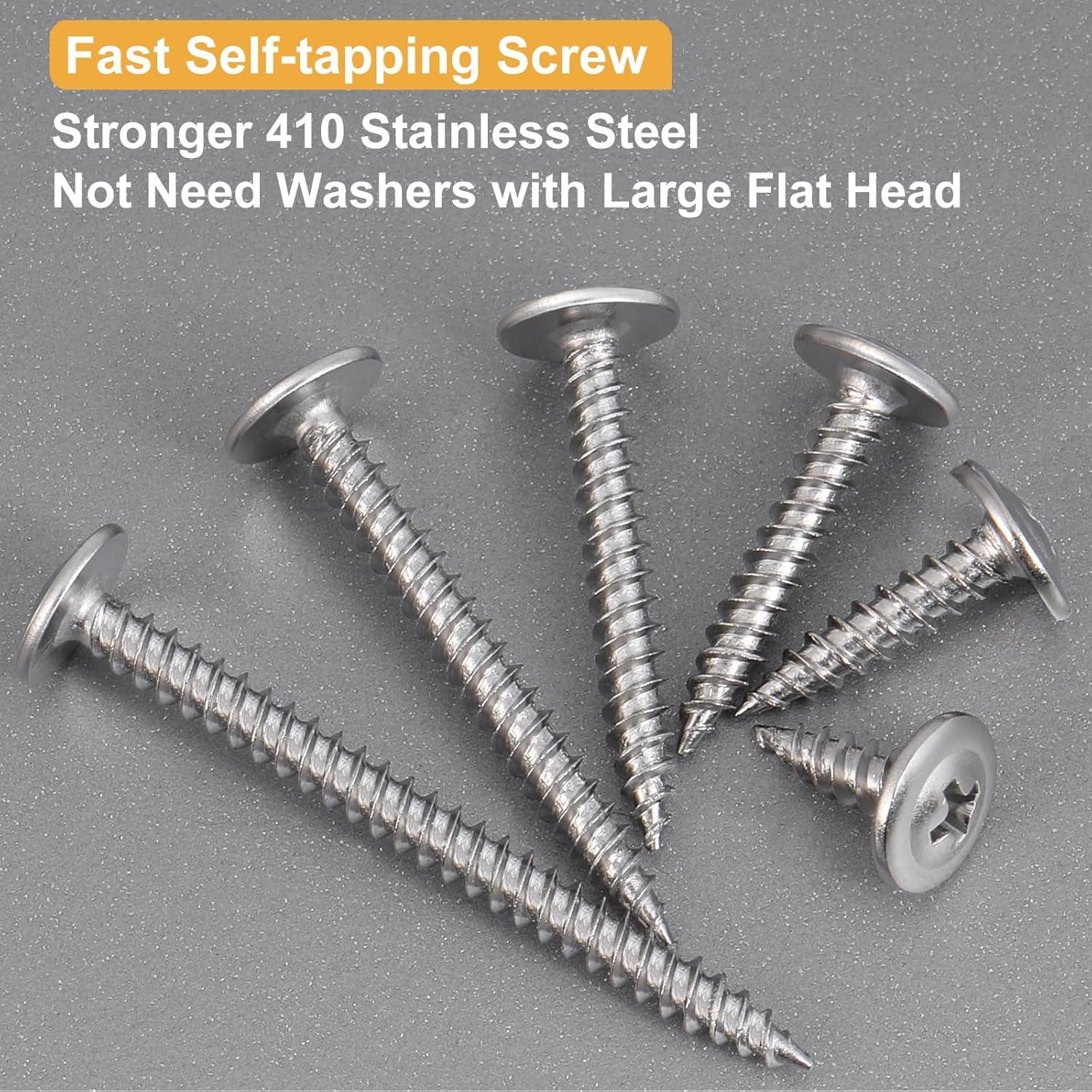 Kit de Tornillos Autoperforantes VGBUY 165 Pcs #8 Acero Inoxidable