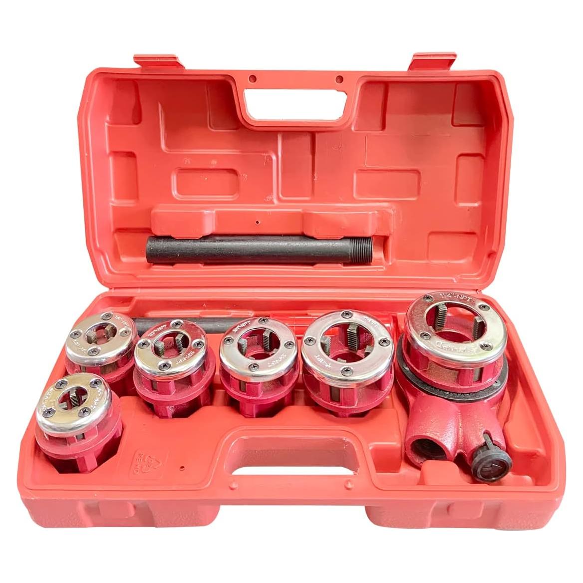 Kit de Roscas para Tuberías Suprwin 6 Cabezas 0.64 a 3.18 cm