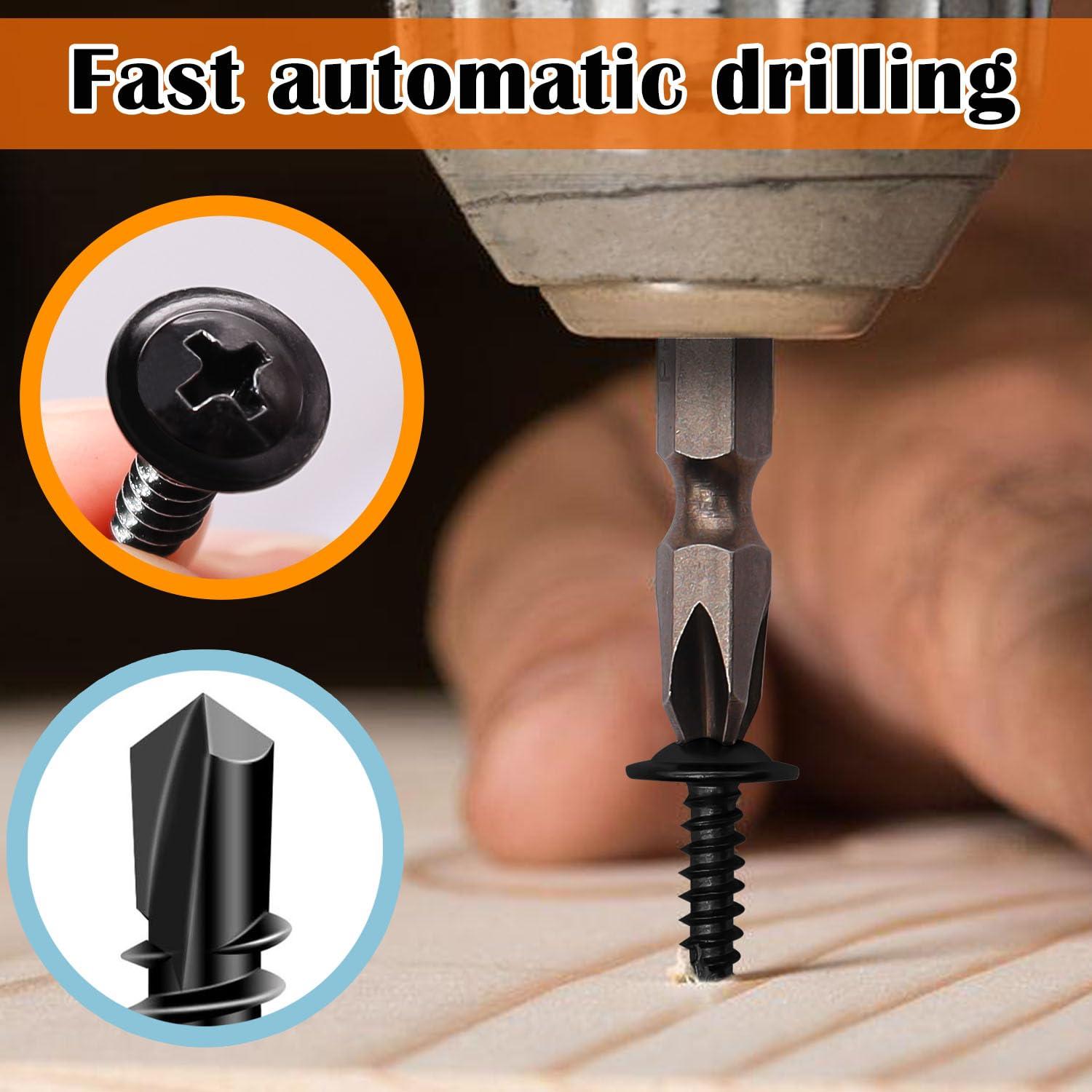 Tornillos Autoperforantes Weideer 200pcs #8x19mm Acero Inoxidable