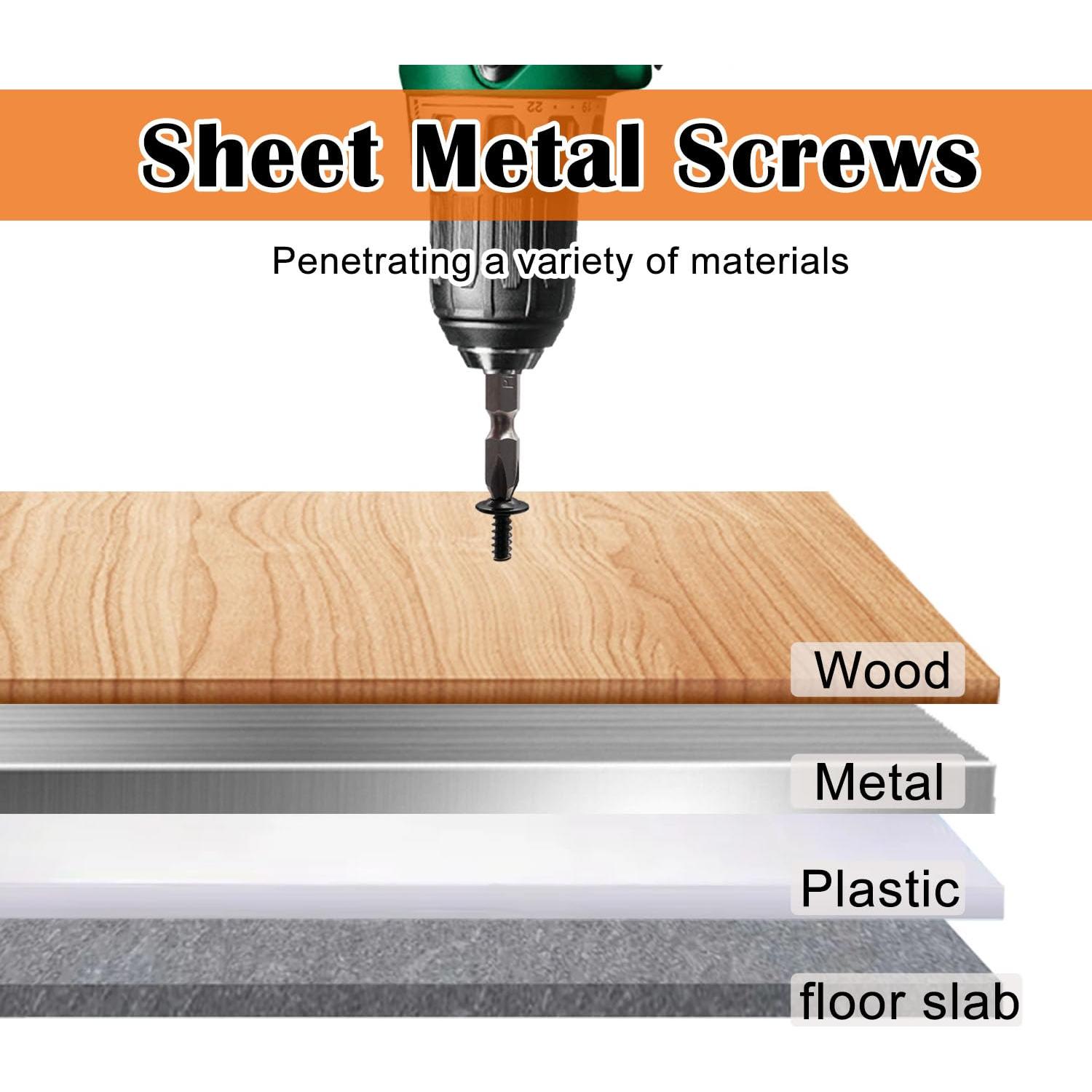 Tornillos Autoperforantes Weideer 200pcs #8x19mm Acero Inoxidable