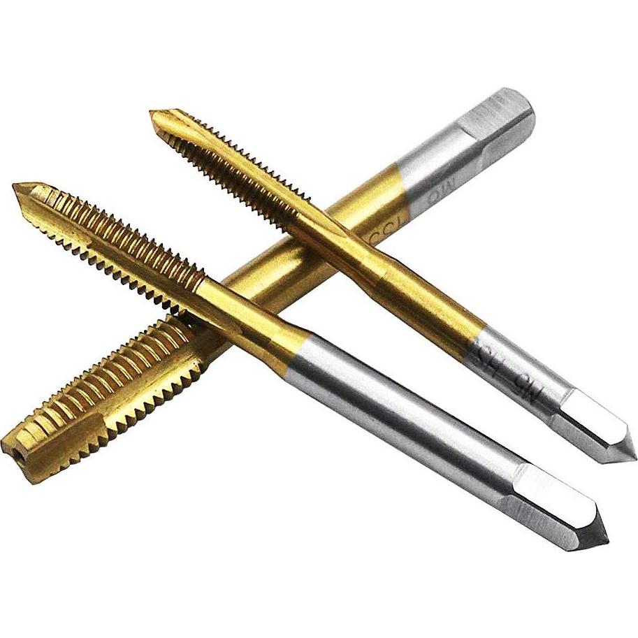 Juego de Machos Métricos 7 PCS HSS6542 Punta Espiral Titanio